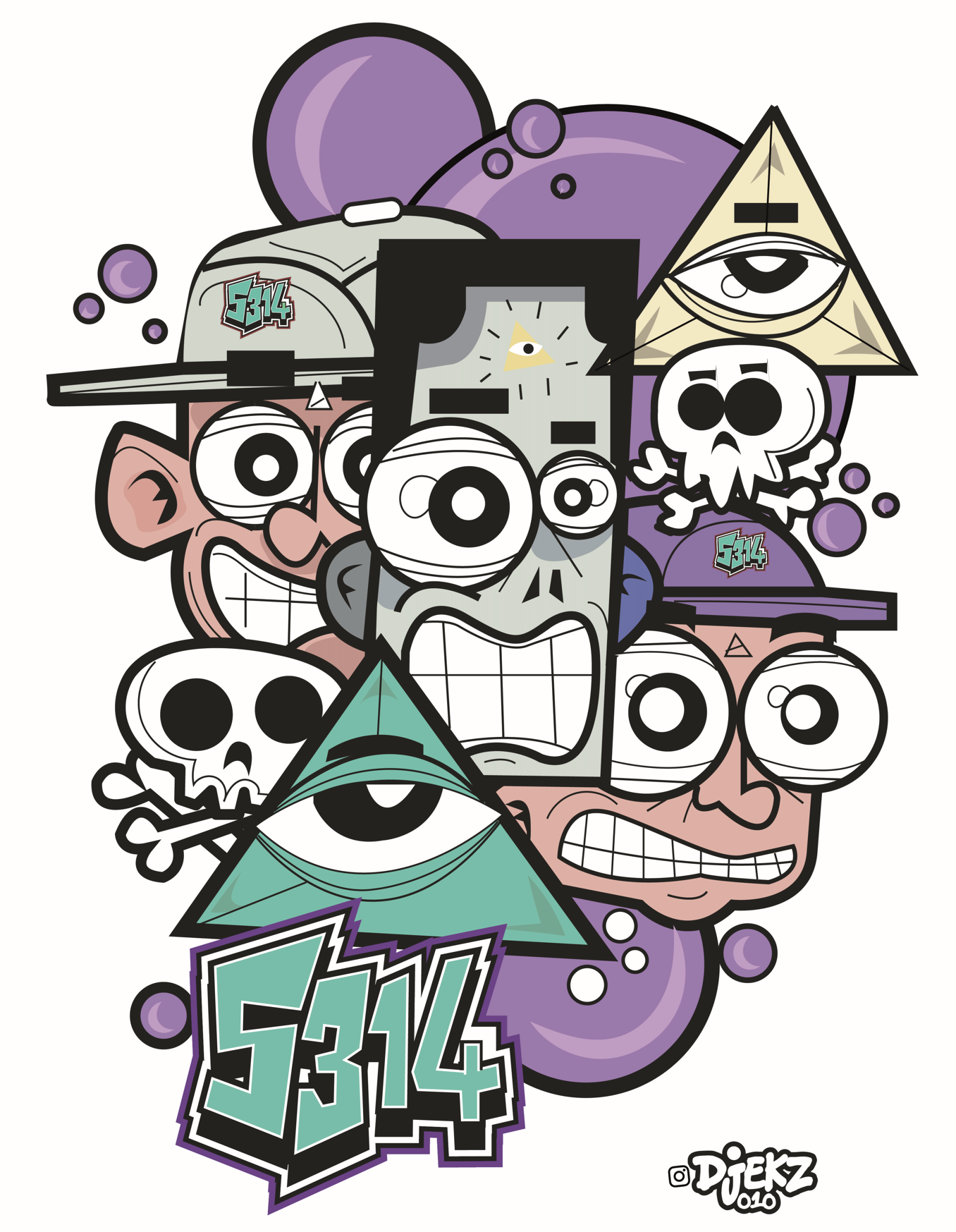 Graffiti-stijl artwork 'XploSiV3', 5314