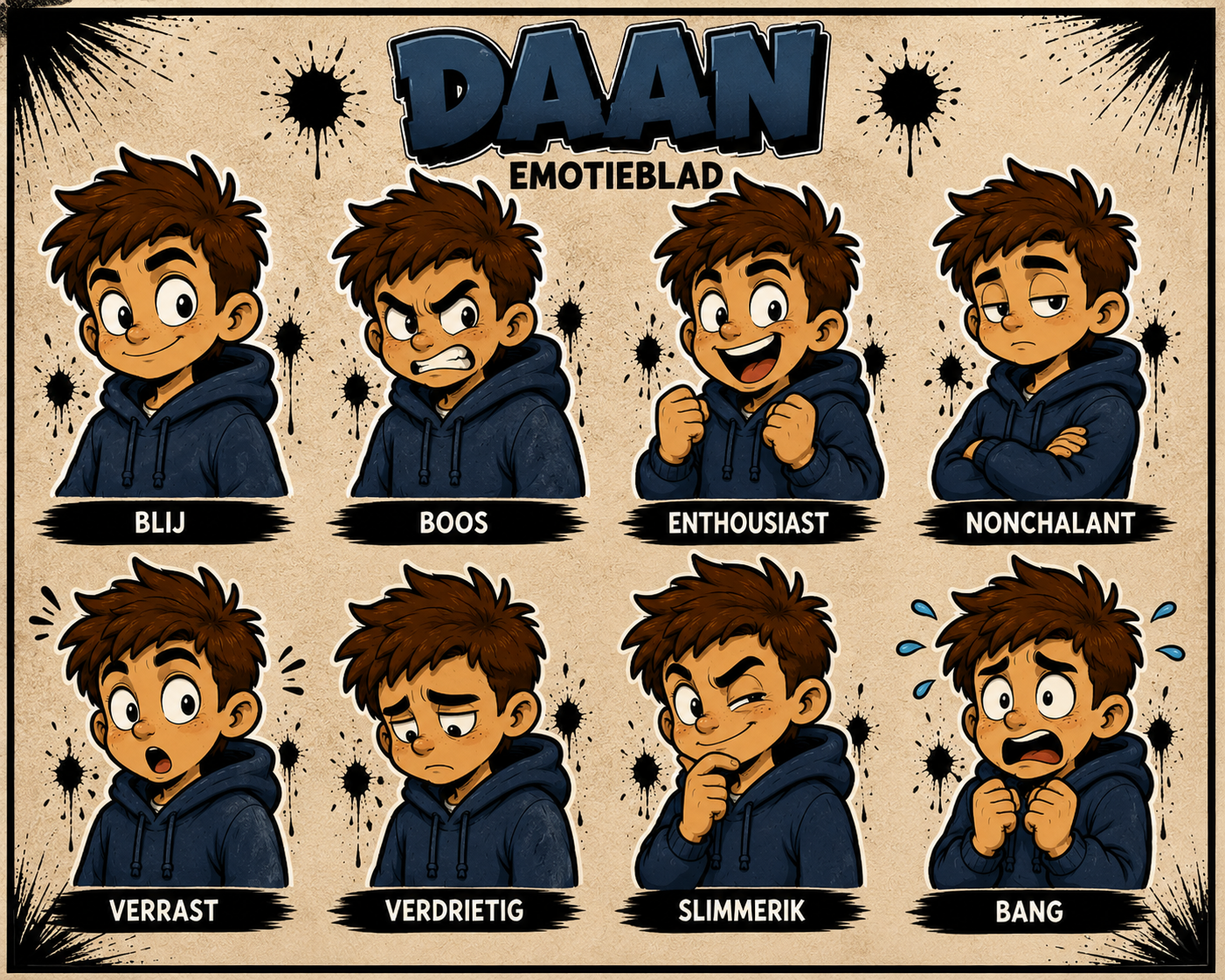 emotieblad Daan, graphic novel 'Sem en de Elementen', volume 2