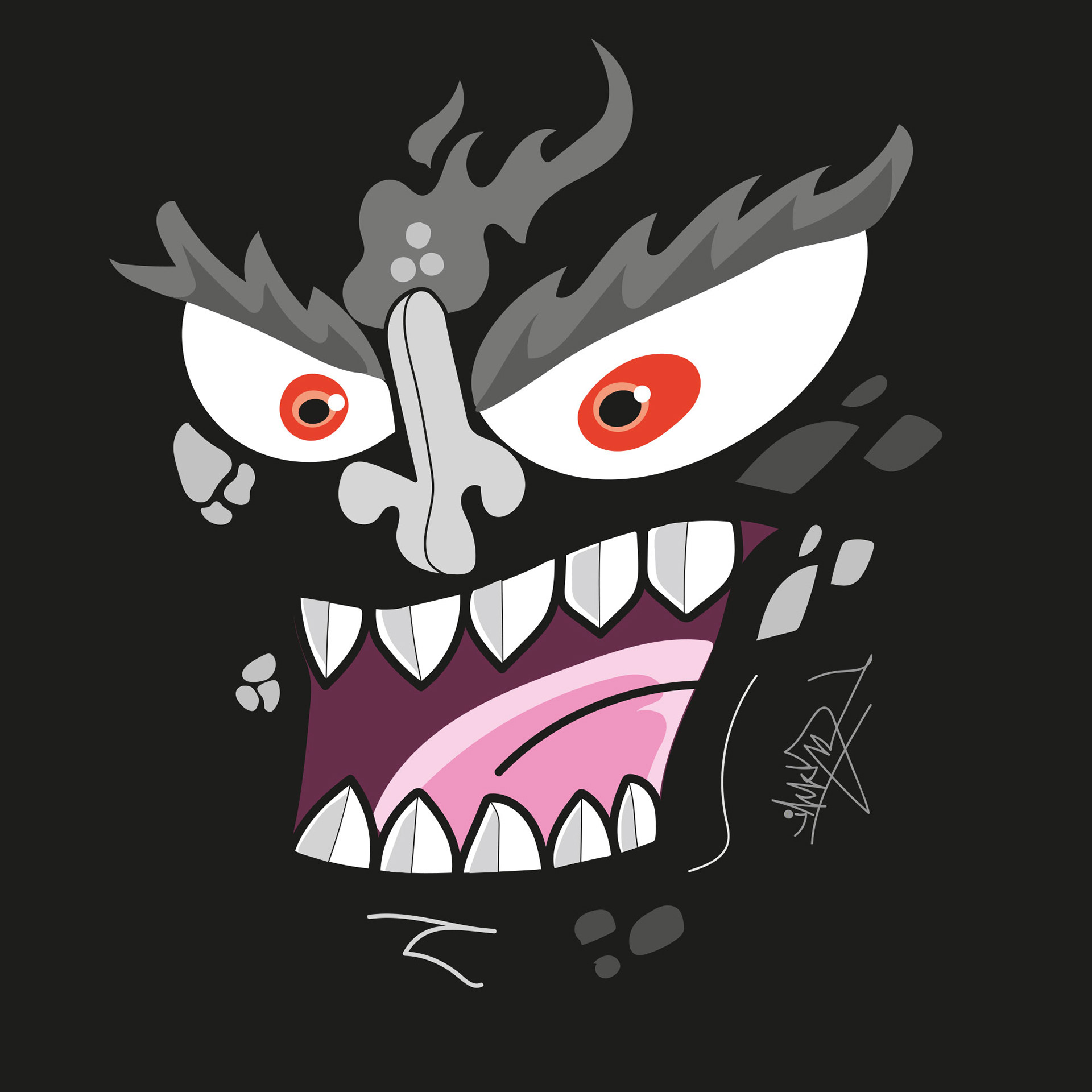 Digitale kunstwerken uit de NFT-collectie 'Mixed Emotions' - black