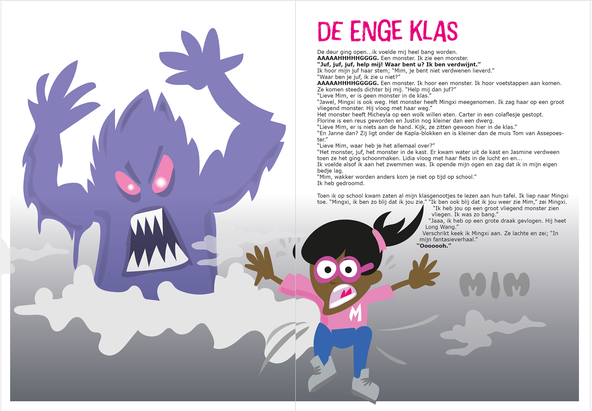 Illustratie voor educatief project 'De Magische Kast in de Klas'