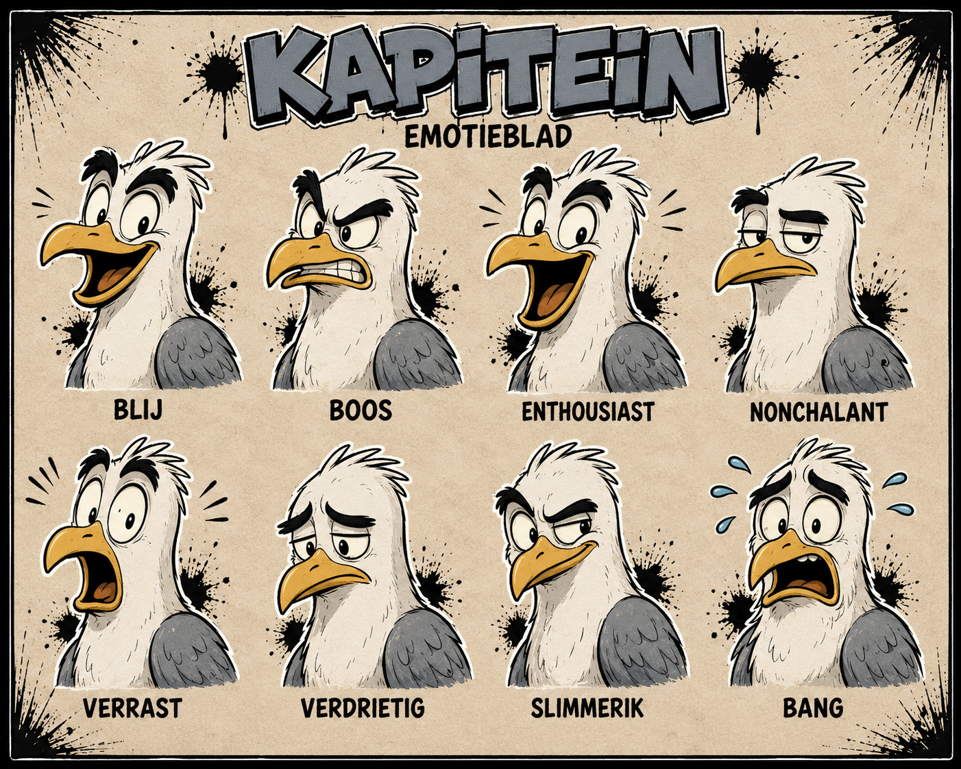 "emotieblad Kapitein, graphic novel 'Sem en de Graal — Wachter van de 4 Elementen'"