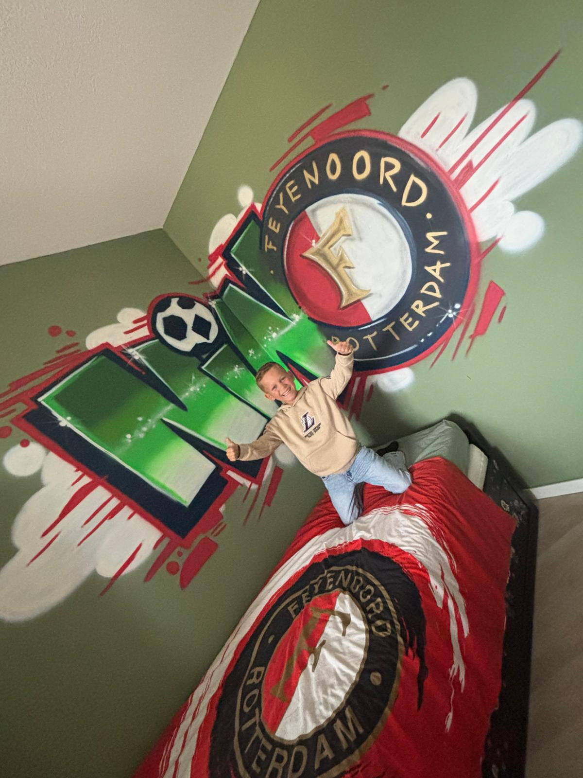 Kinderkamer feyenoord graffiti voor nino
