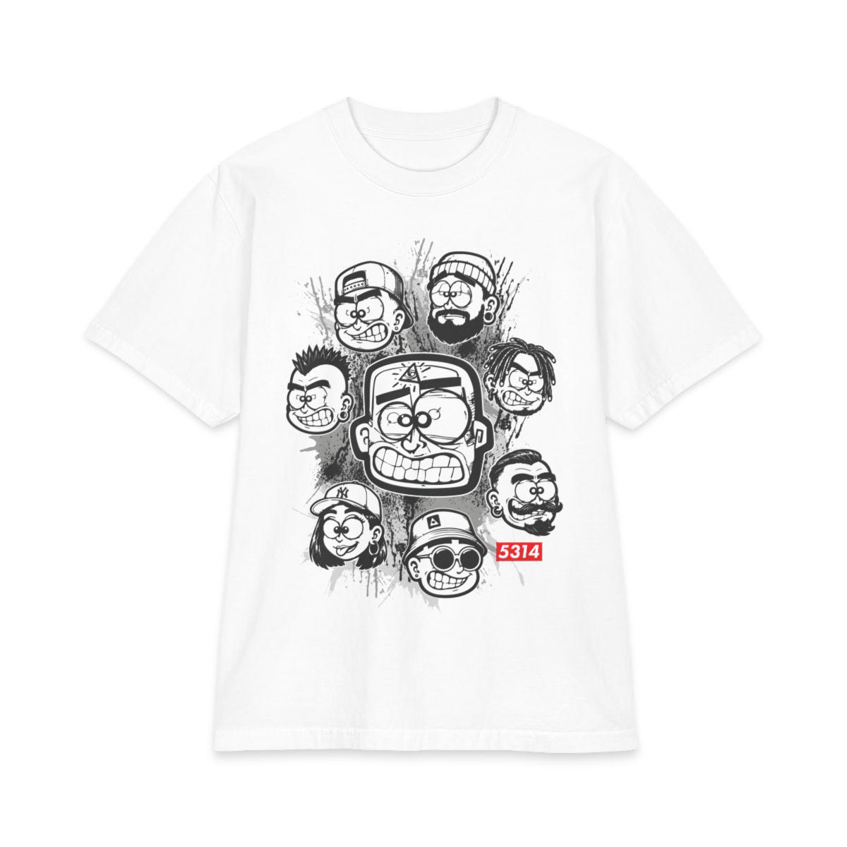 Streetart / graffiti-stijl Tshirt van de 5314 crew, Rotterdam