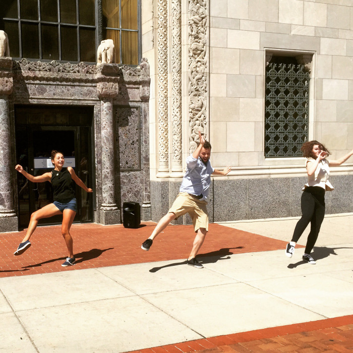 Dancers perform in flash mob