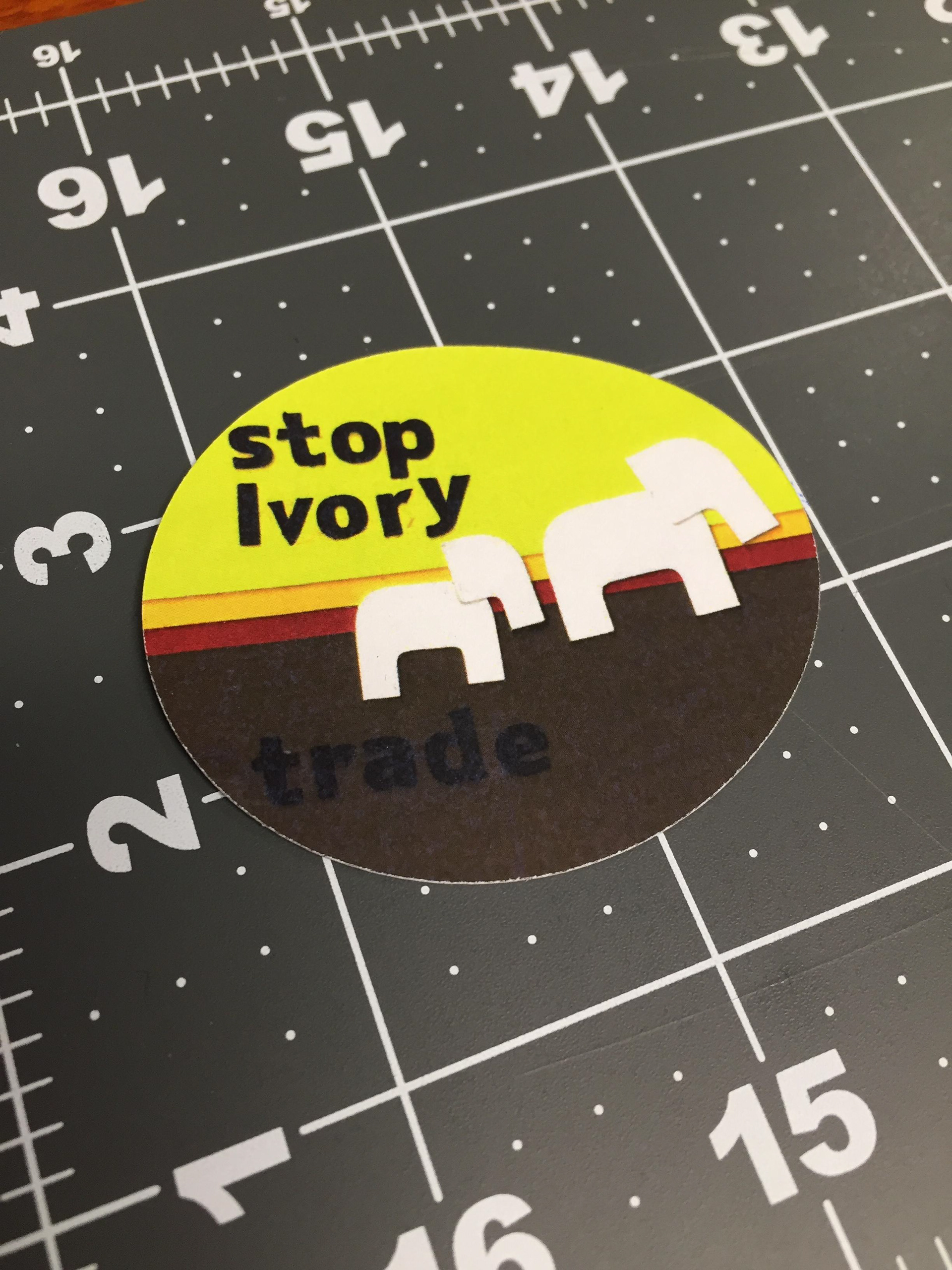 Scanned and cut into a sticker