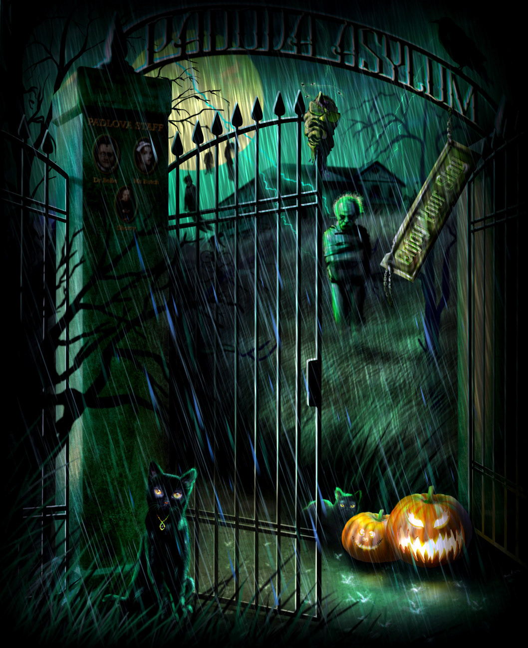 Dr. Bebe from Padova Asylum digital illustration