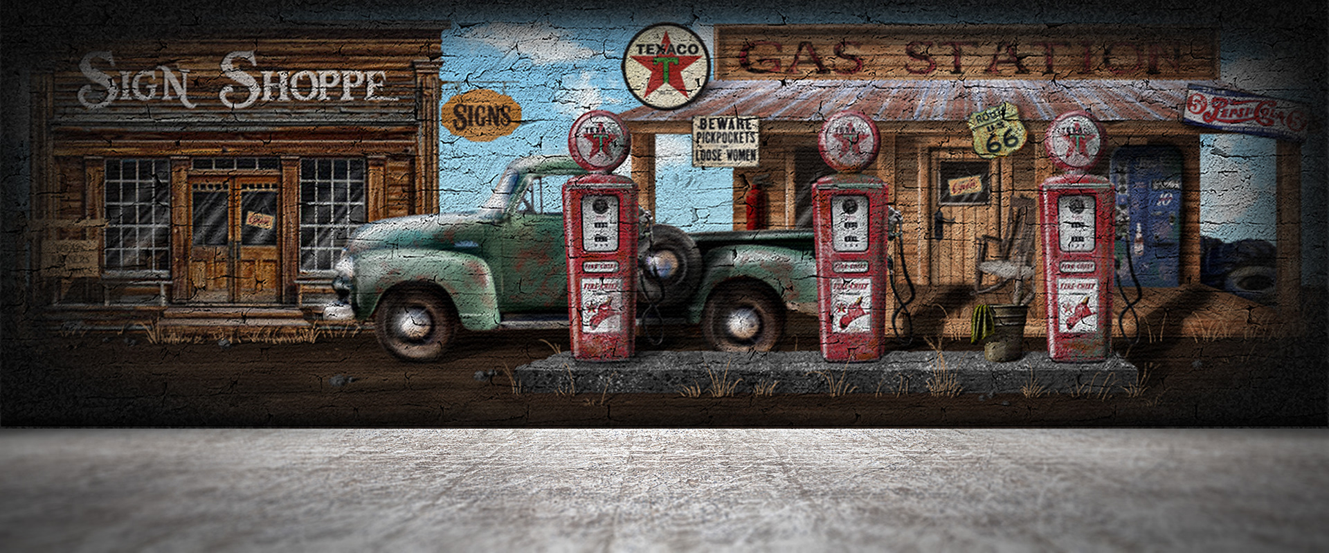 Sign shop digital wall wrap mural