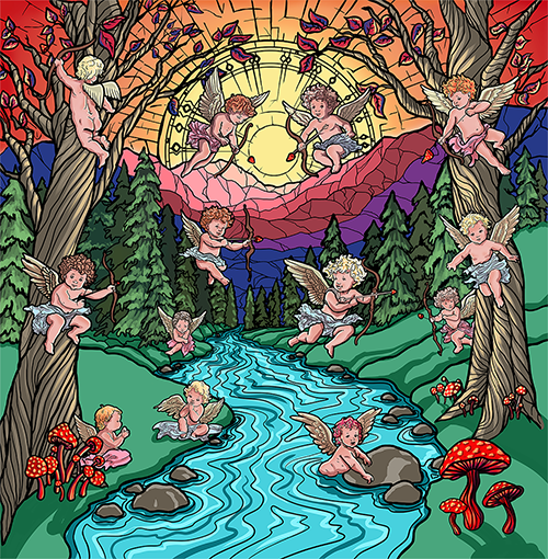 Large interior commercial window decal for retail space