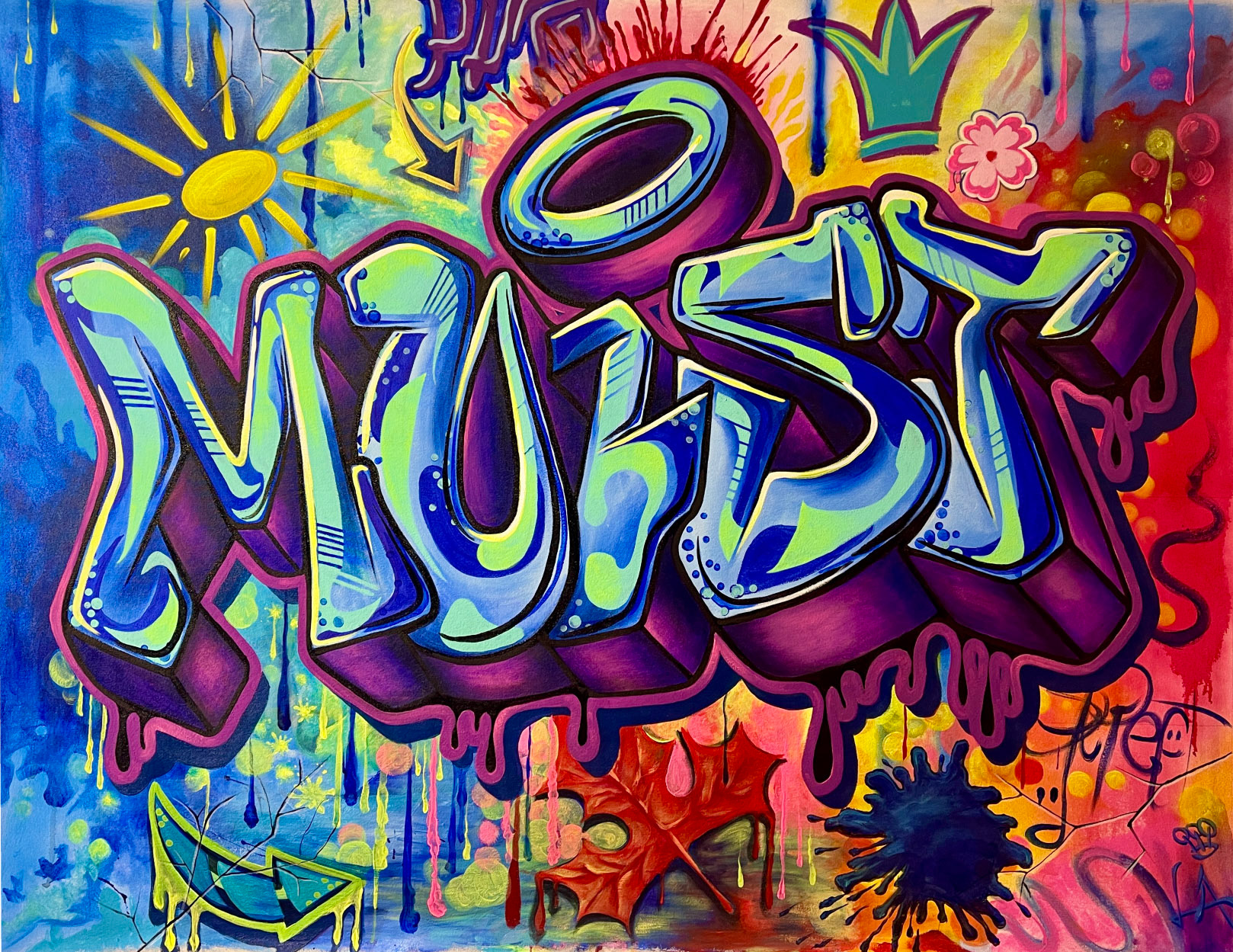 Interior residential wall mural