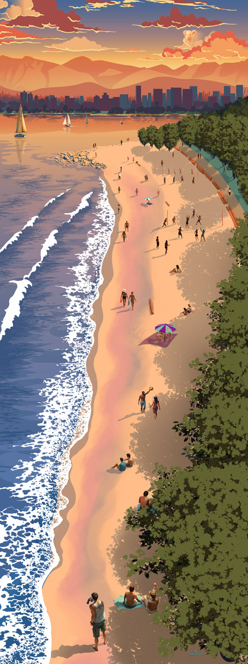 Retail shop digital wall wrap mural