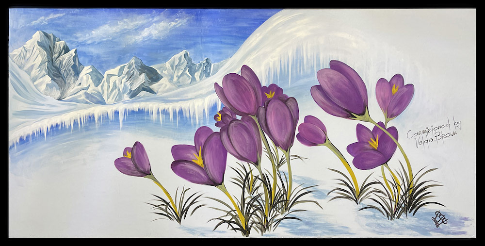 hand painted exterior mural