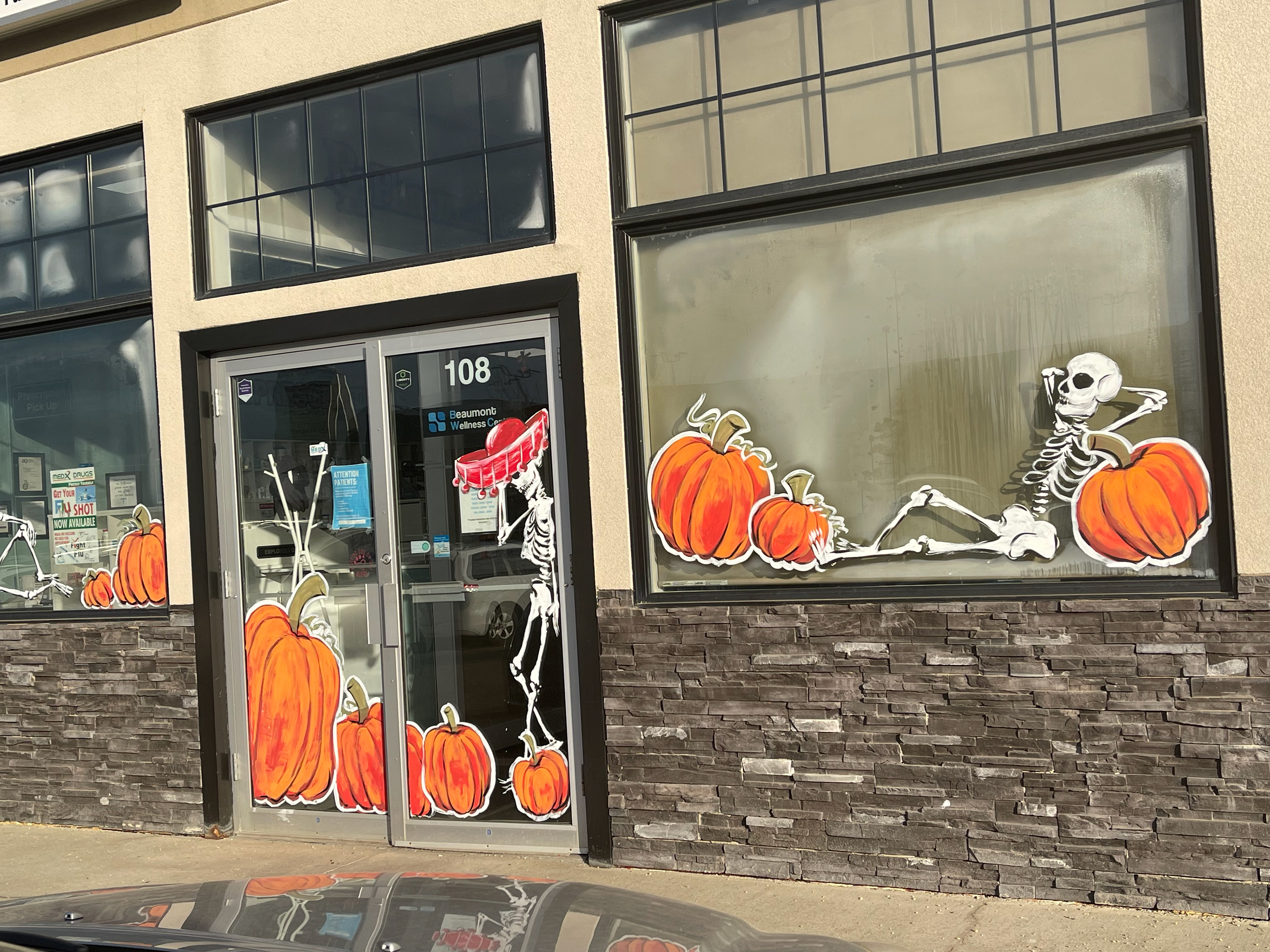 Halloween Painted windows