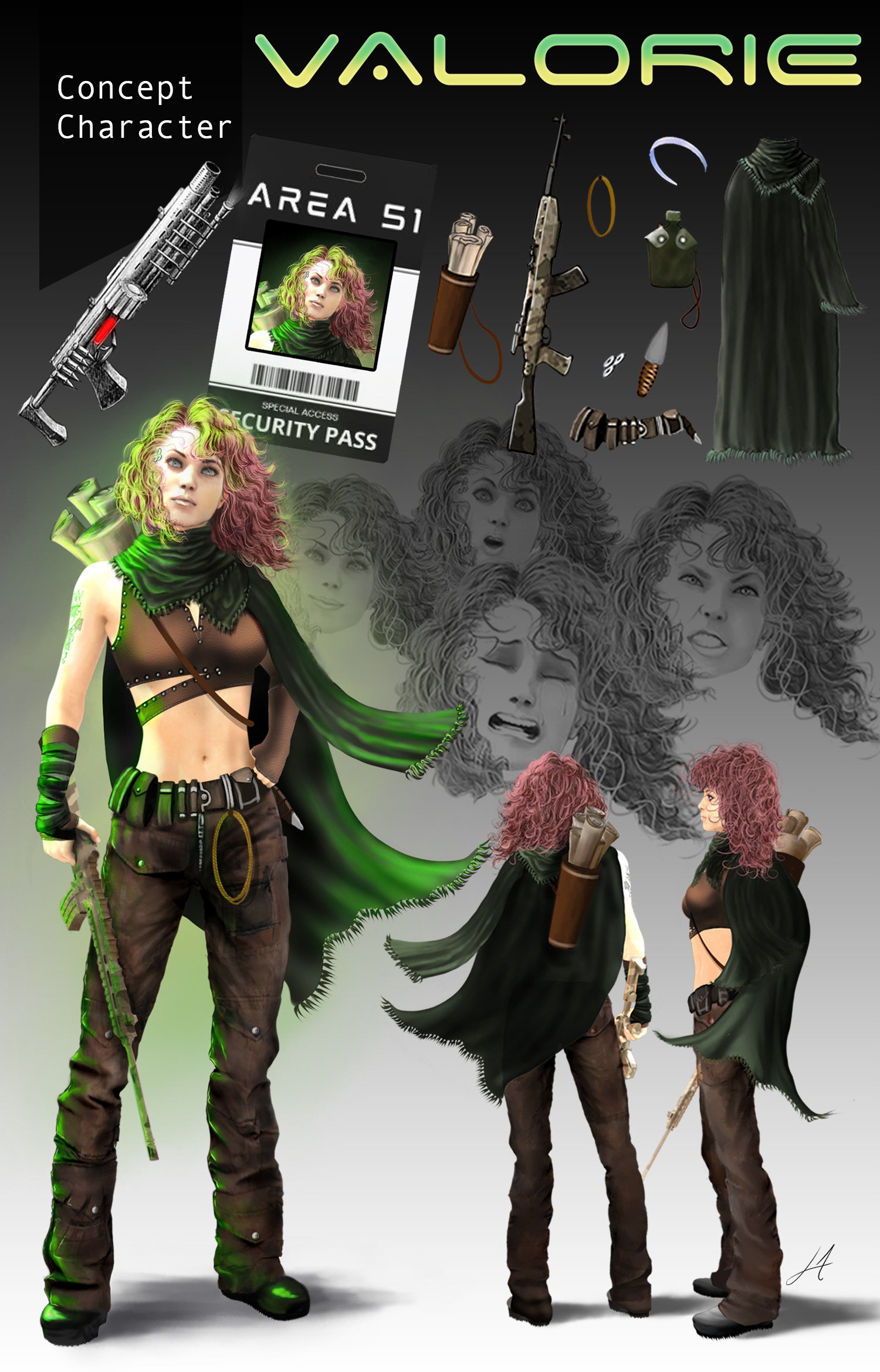 Character concept digital illustration