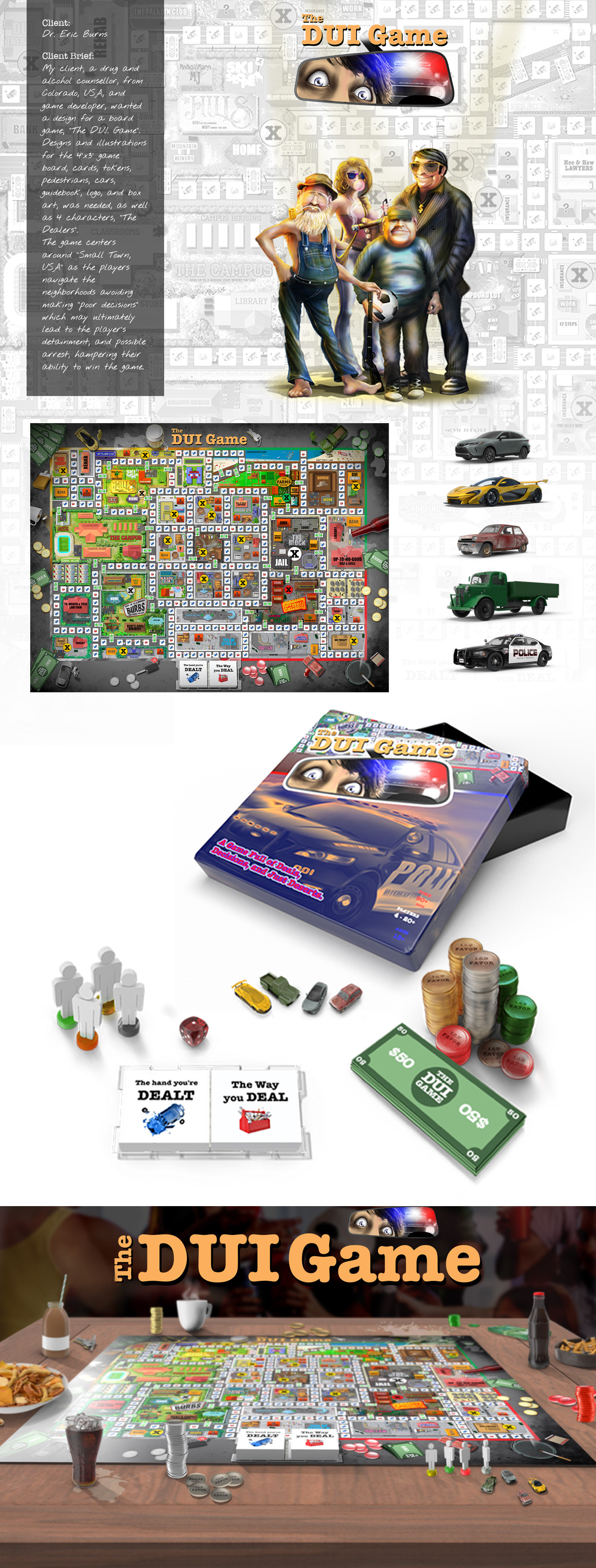 Board game illustrations and design