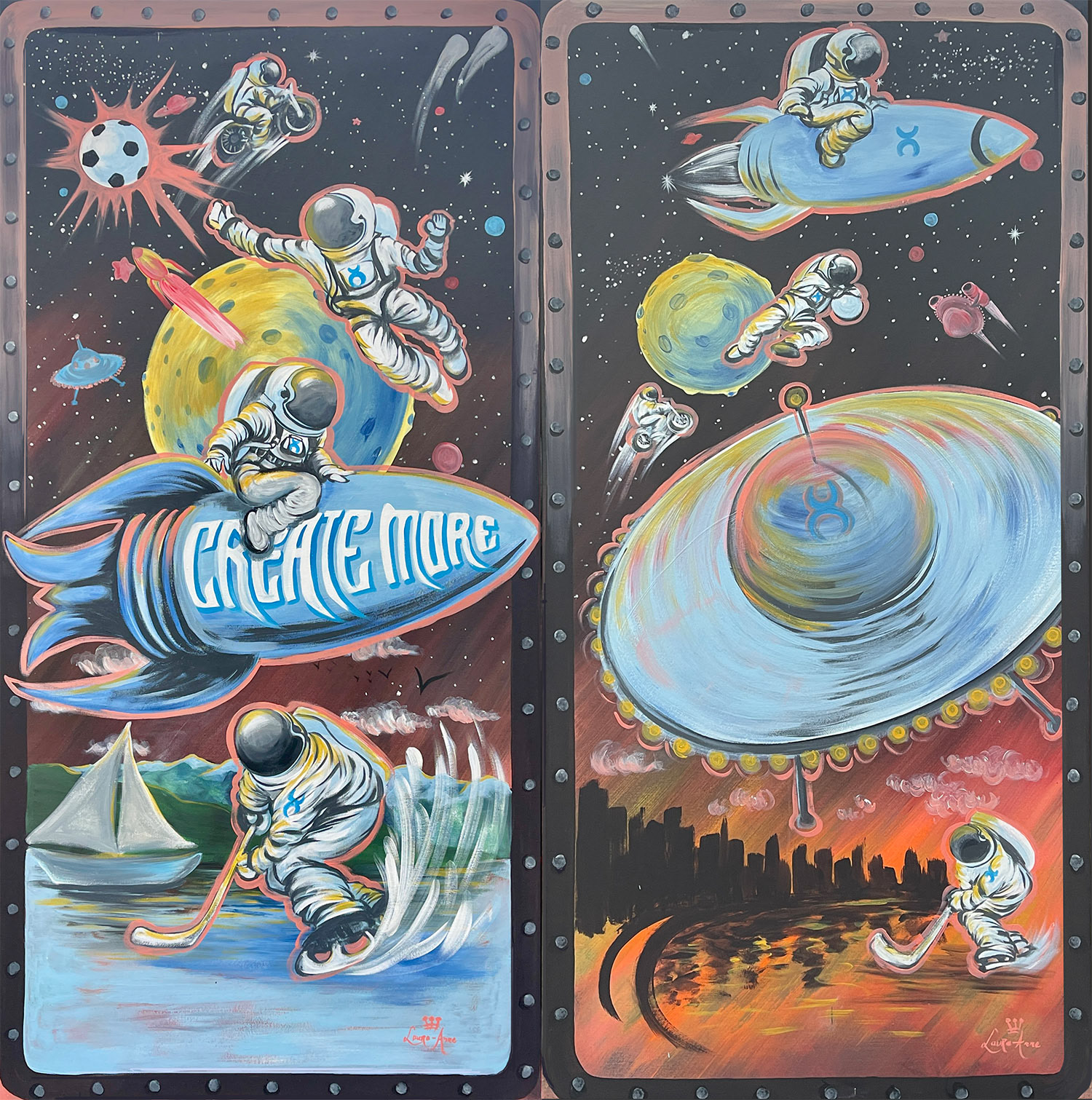 Commercial office mural