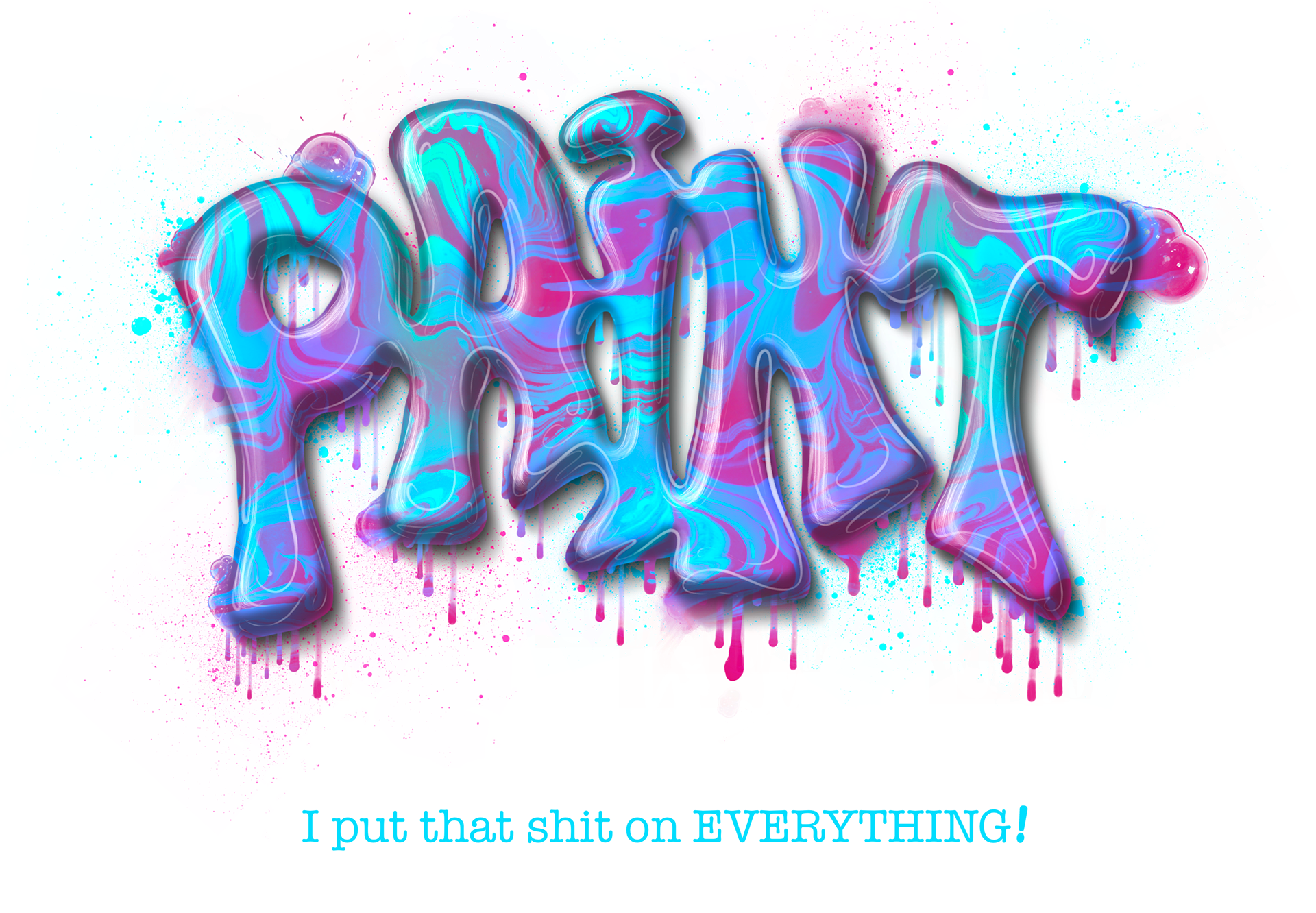 the word PAINT, made of dripping paint