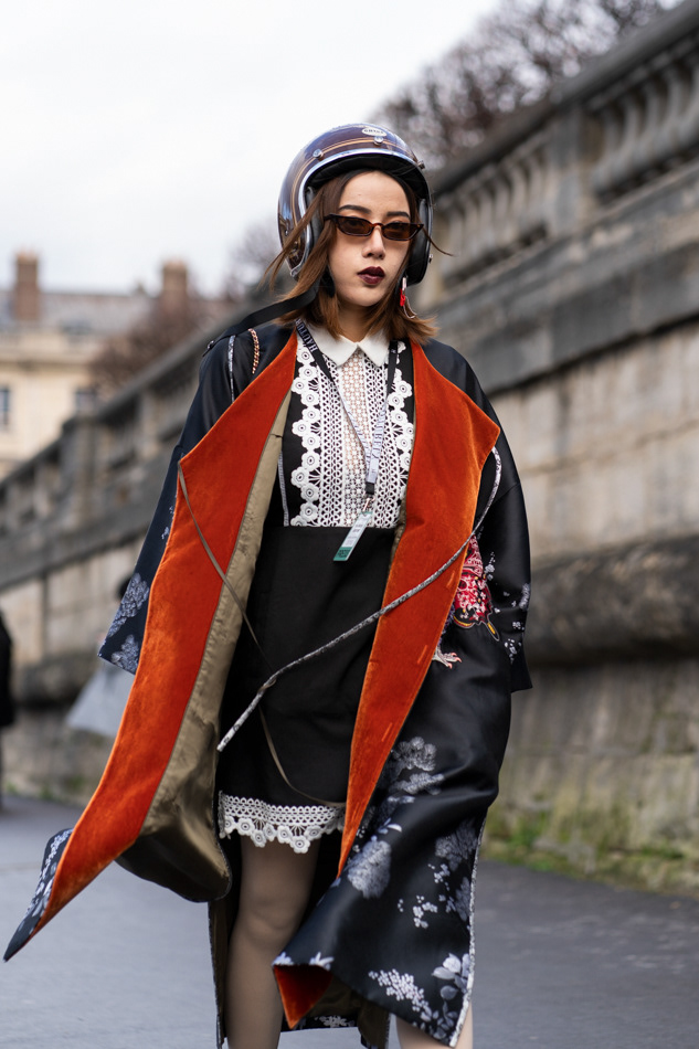 Guest arriving at Louis Vuitton AW19 Homme