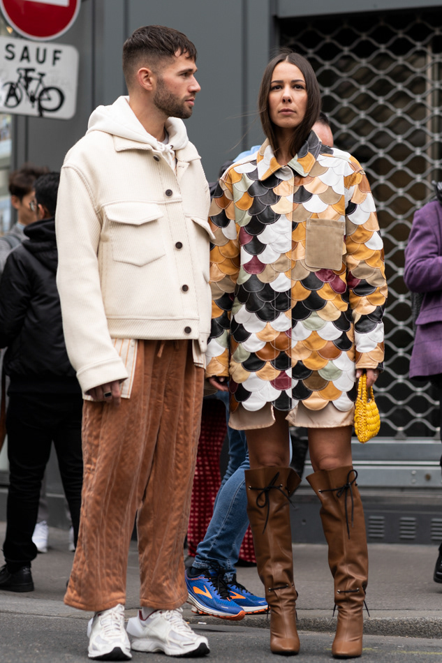JS Roques and Alice Barbier before Thom Browne SS20