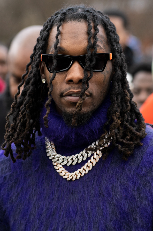 Offset leaving Louis Vuitton AW19 Homme