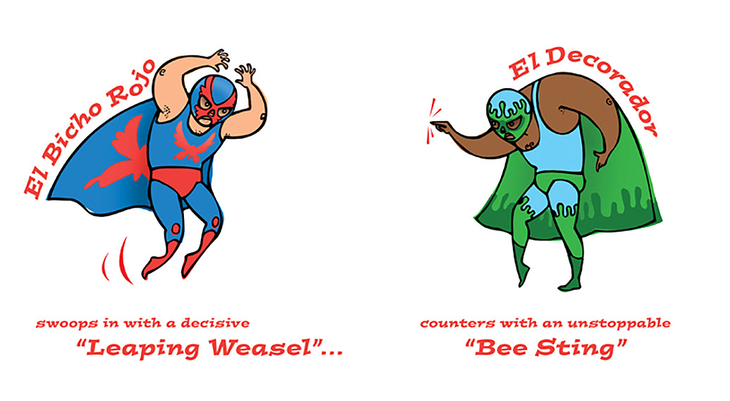 From the self published title 'Luchadores!' for the Melbourne Festival