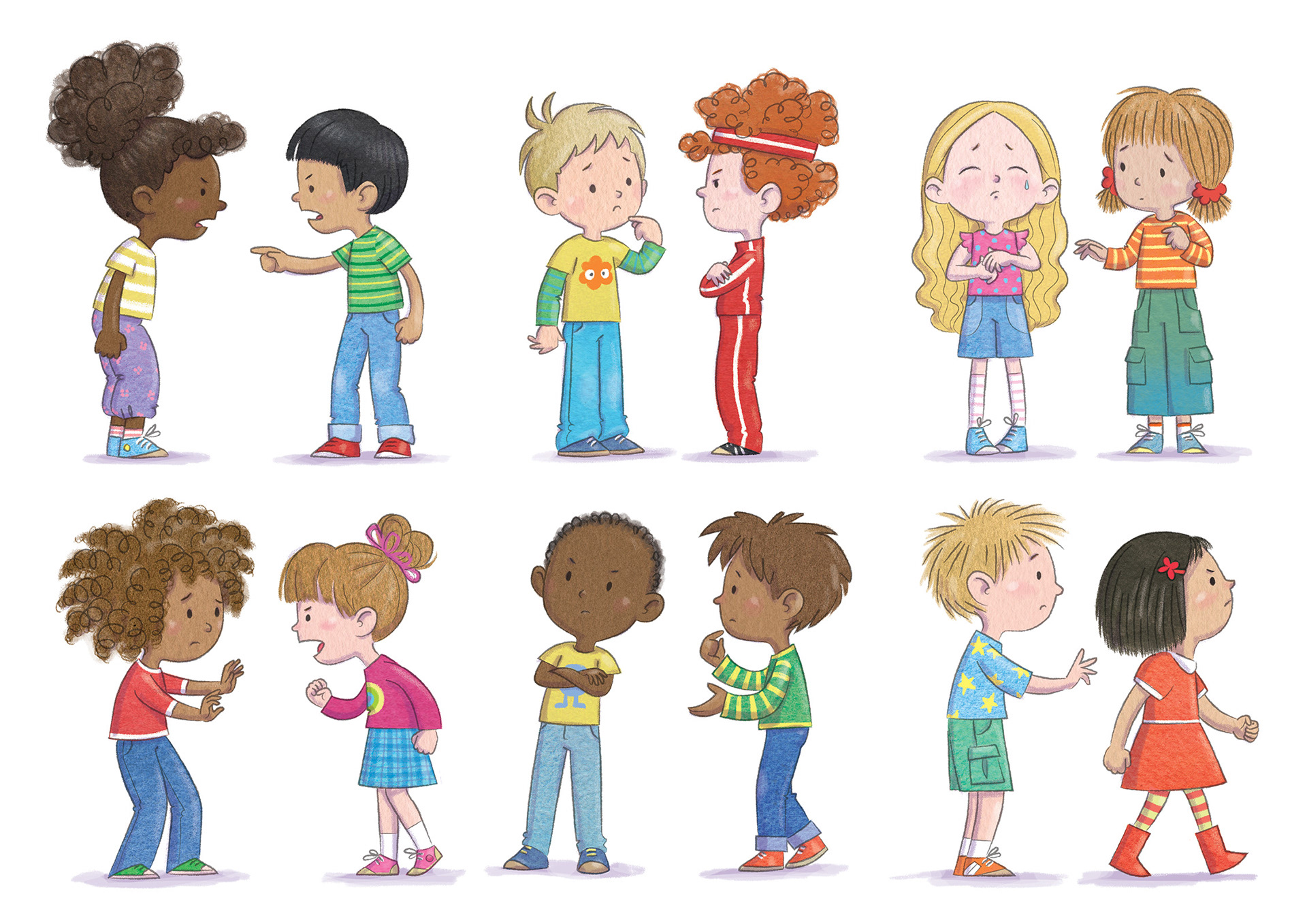 Characters from 'We don't have to agree'- picture book