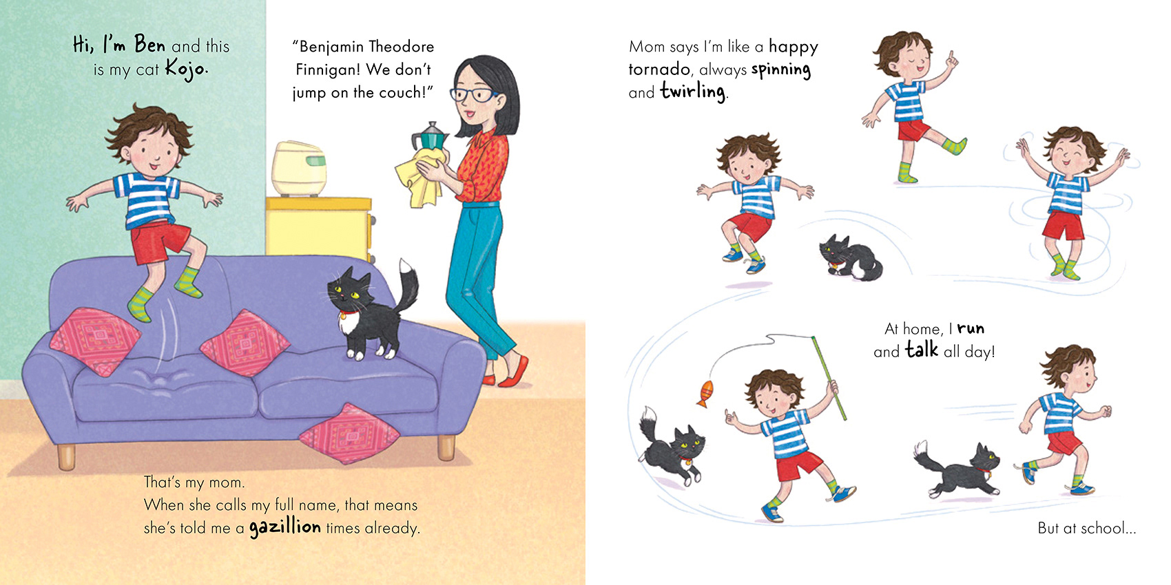 Lots of movement and activity