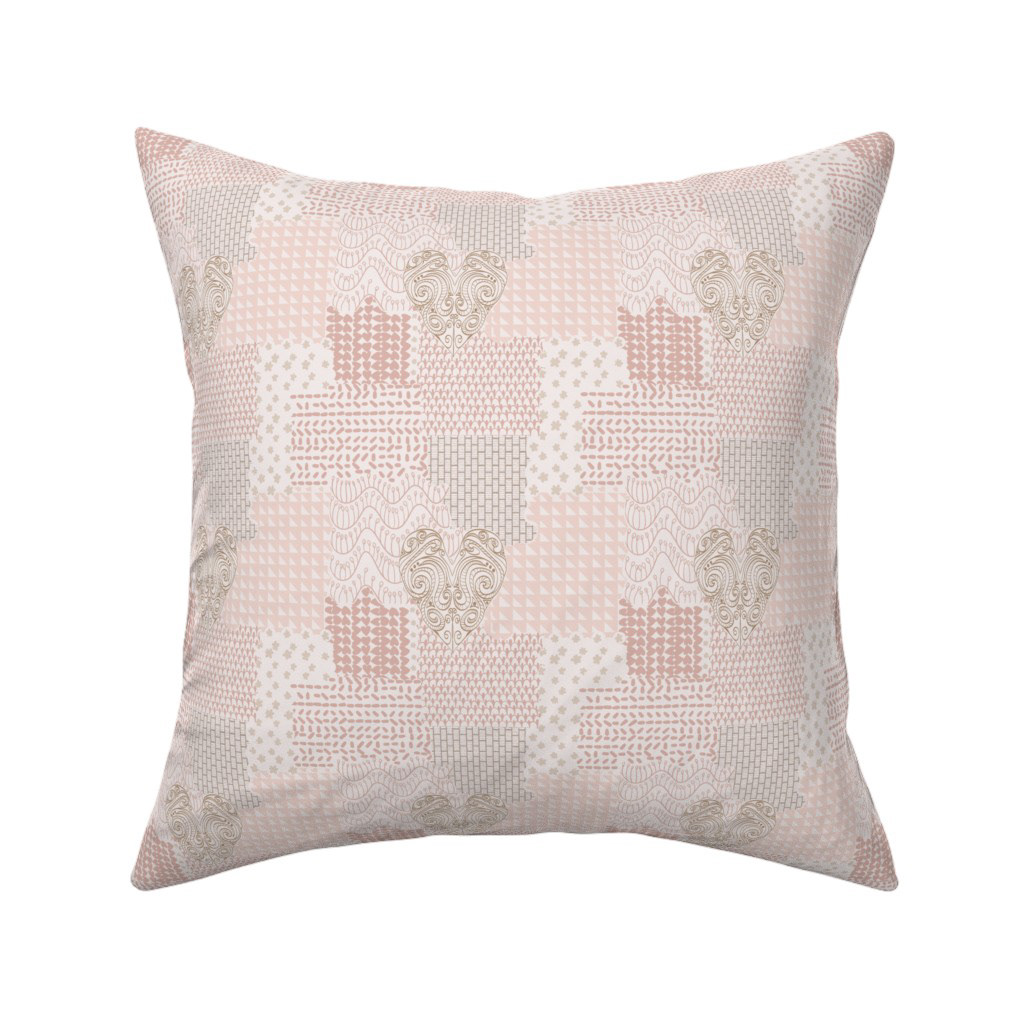 Tween Love Hearts Pink and Tan