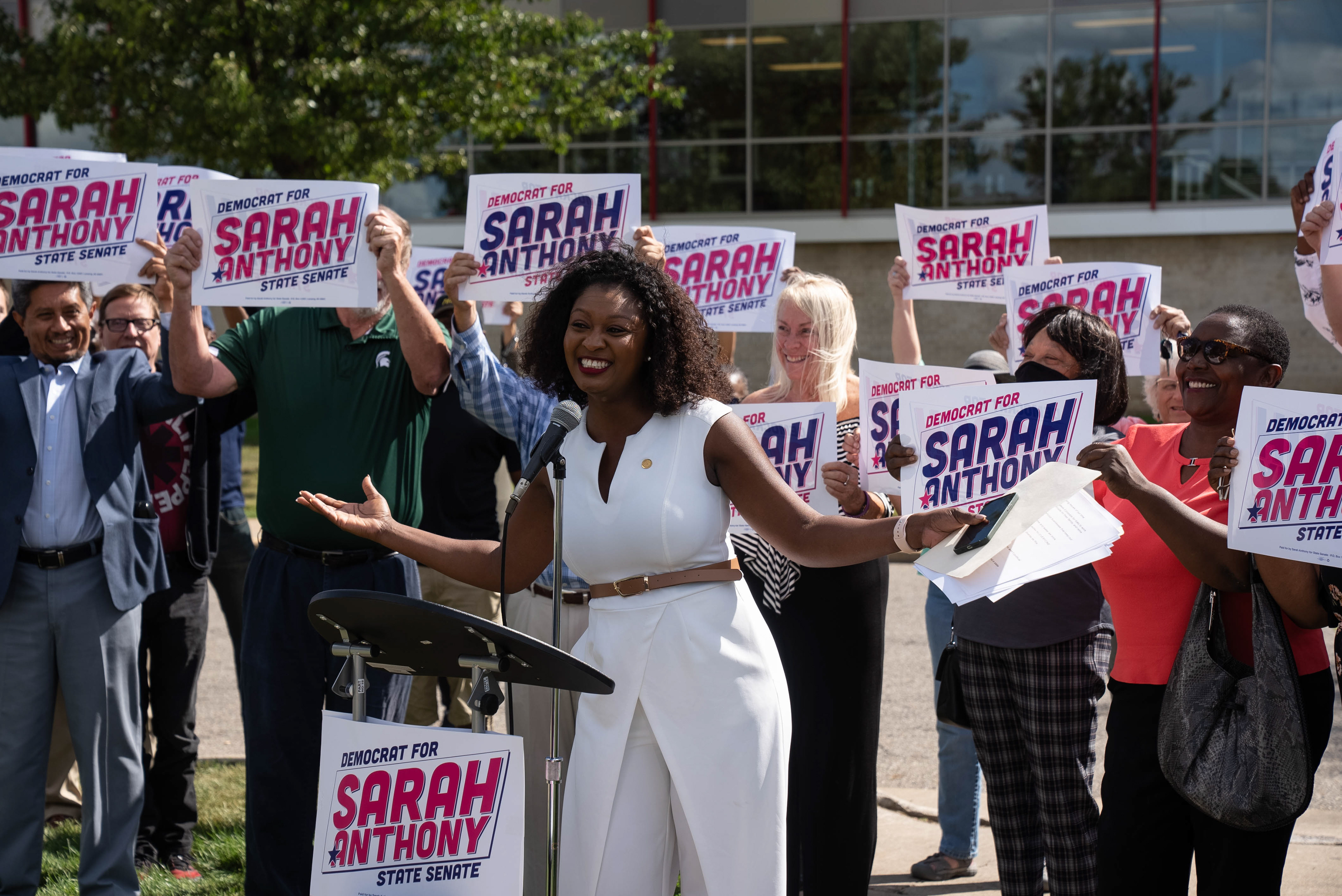 Sarah Anthony announces run for Michigan Senate District 23. Lansing, Michigan. Sep 08, 2021