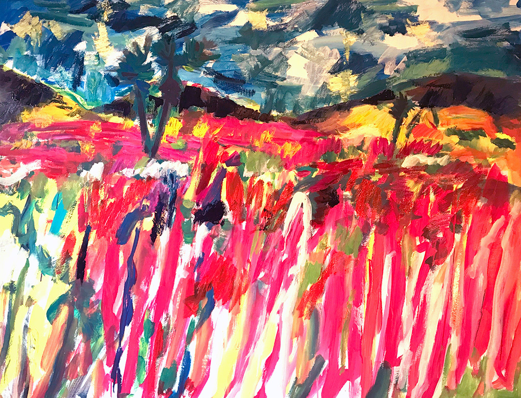 California Buckwheat Near Death Valley, 2020 oil on canvas 44 x 54"