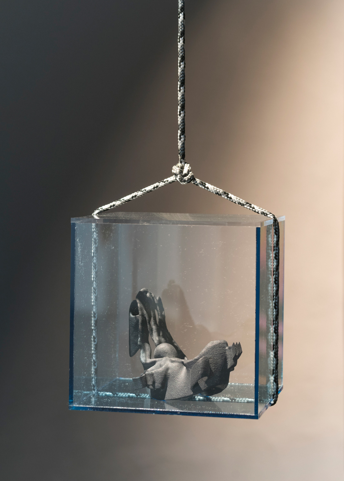 “Kunstkamera, compass.” (13cm x 13cm x 13cm). 3D print in nylon, acrylic case