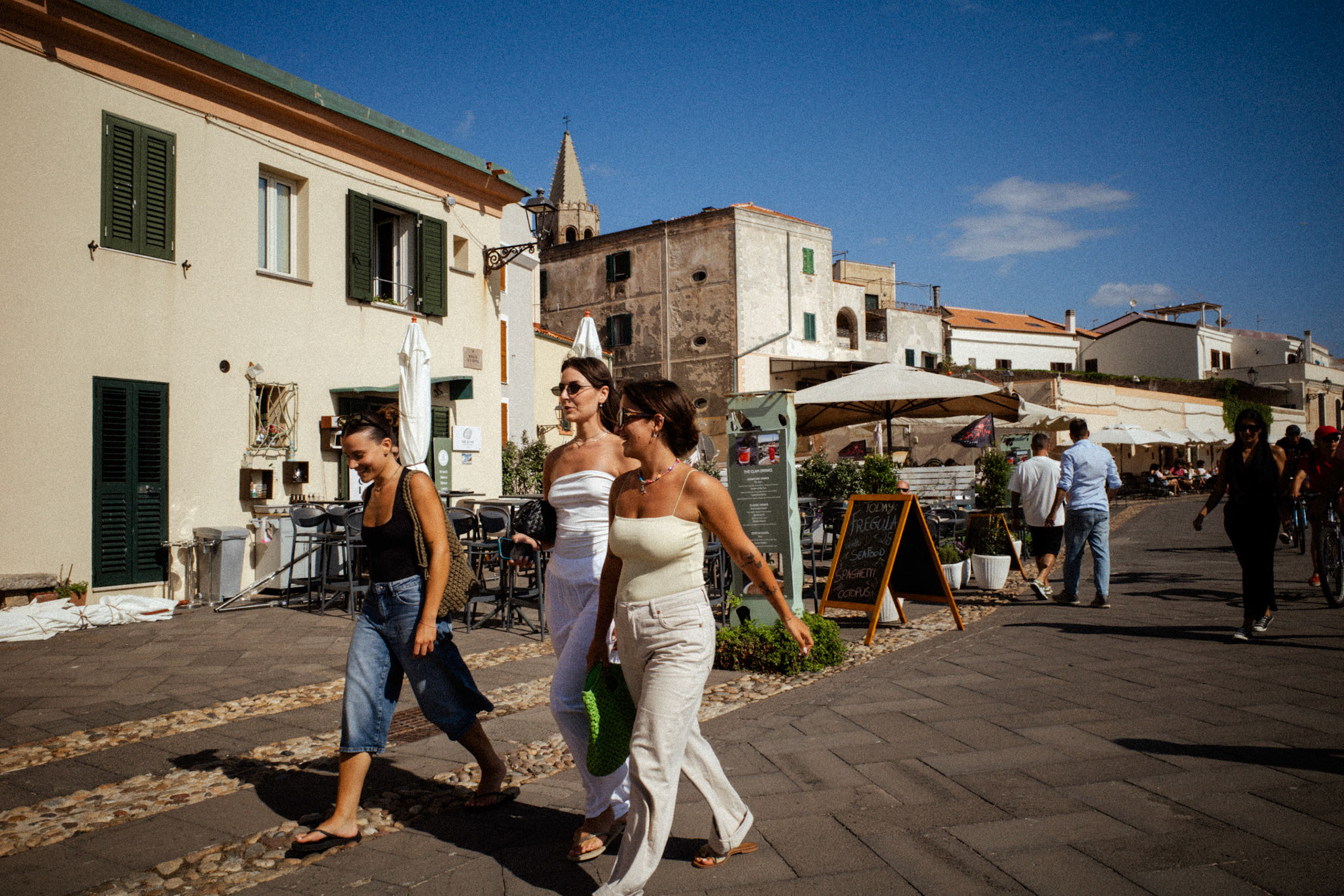Steps under the midday sun