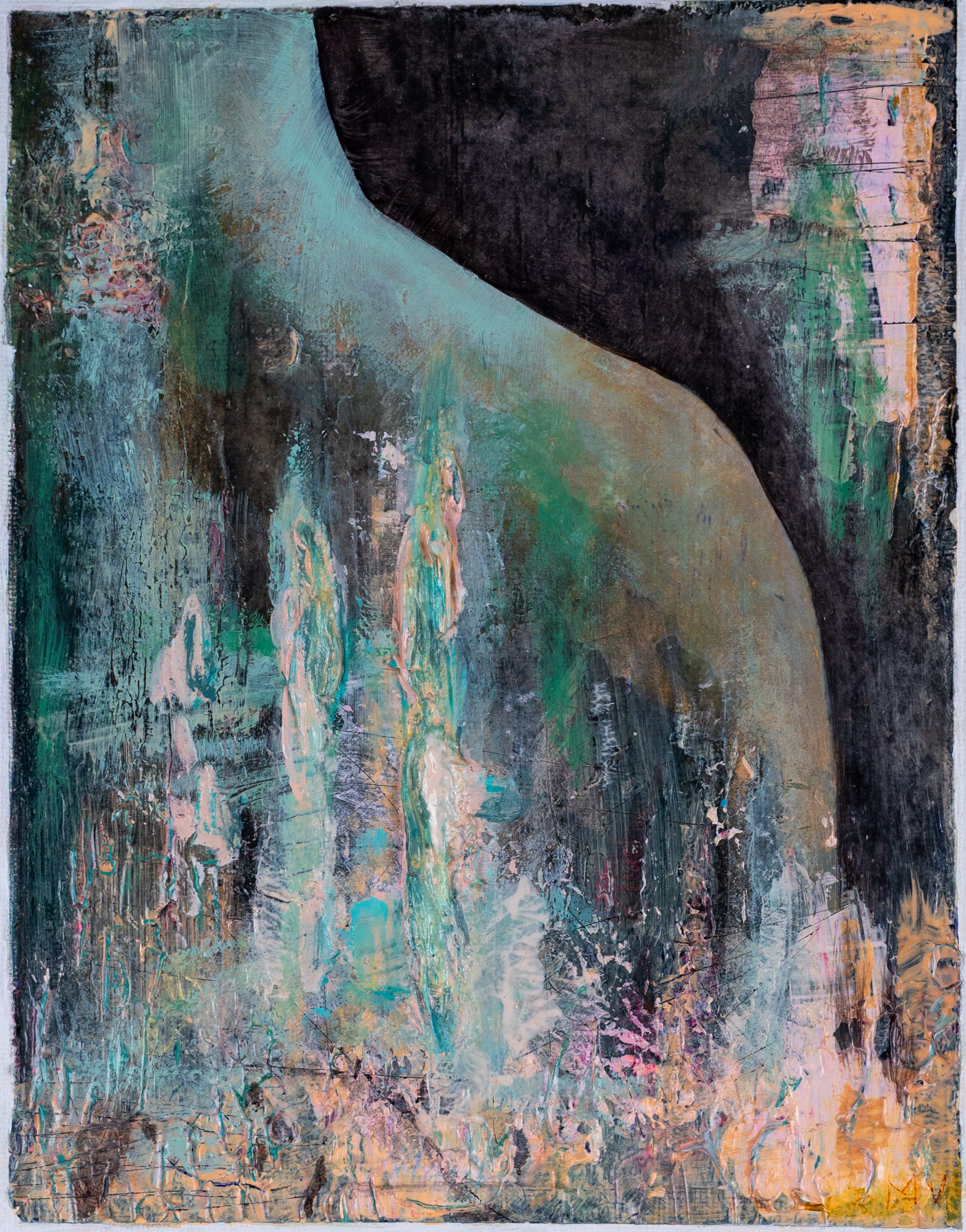 "Solitude II" 8x10in mixed media on canvas board