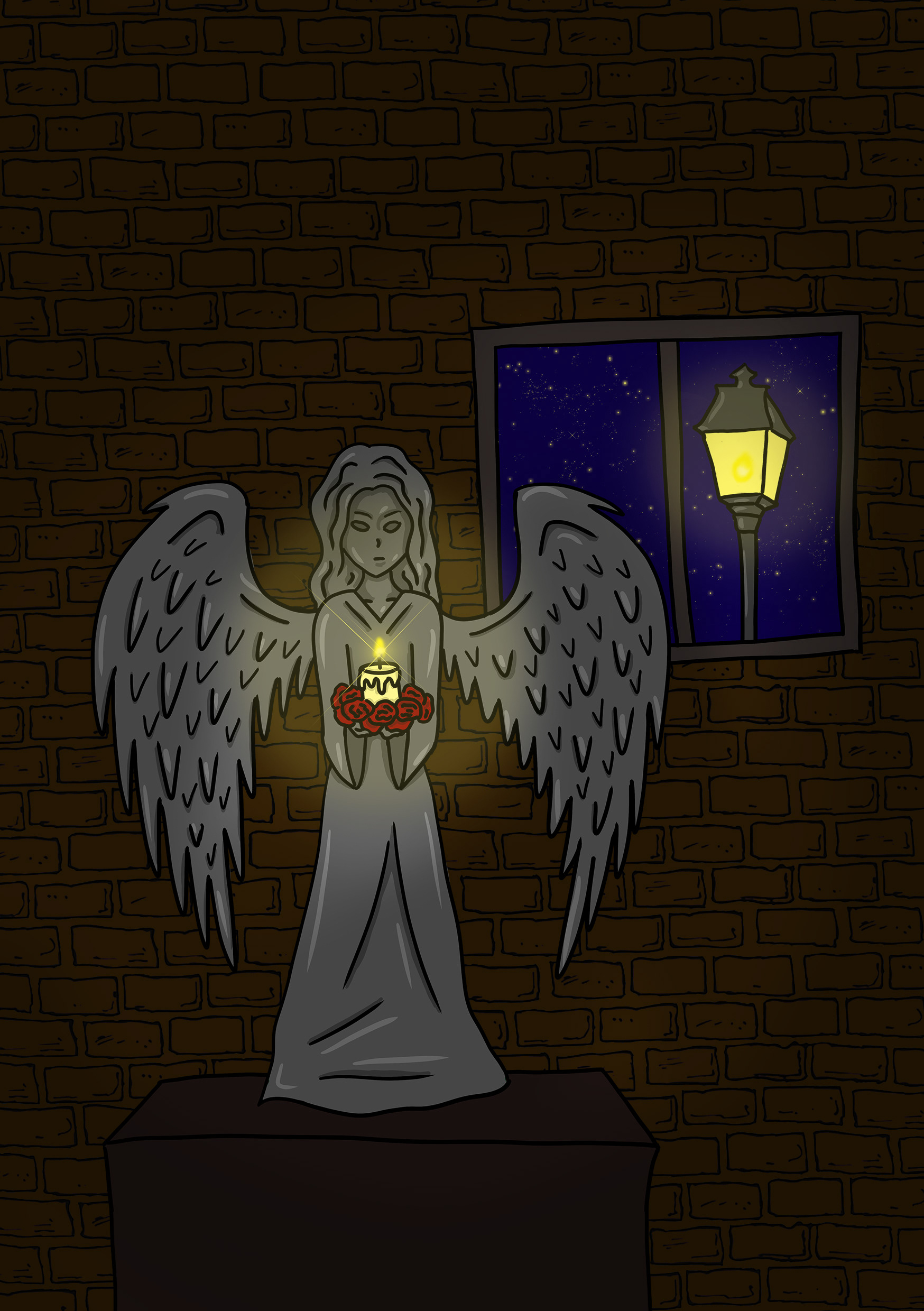 "The Old Street Lamp" book cover project