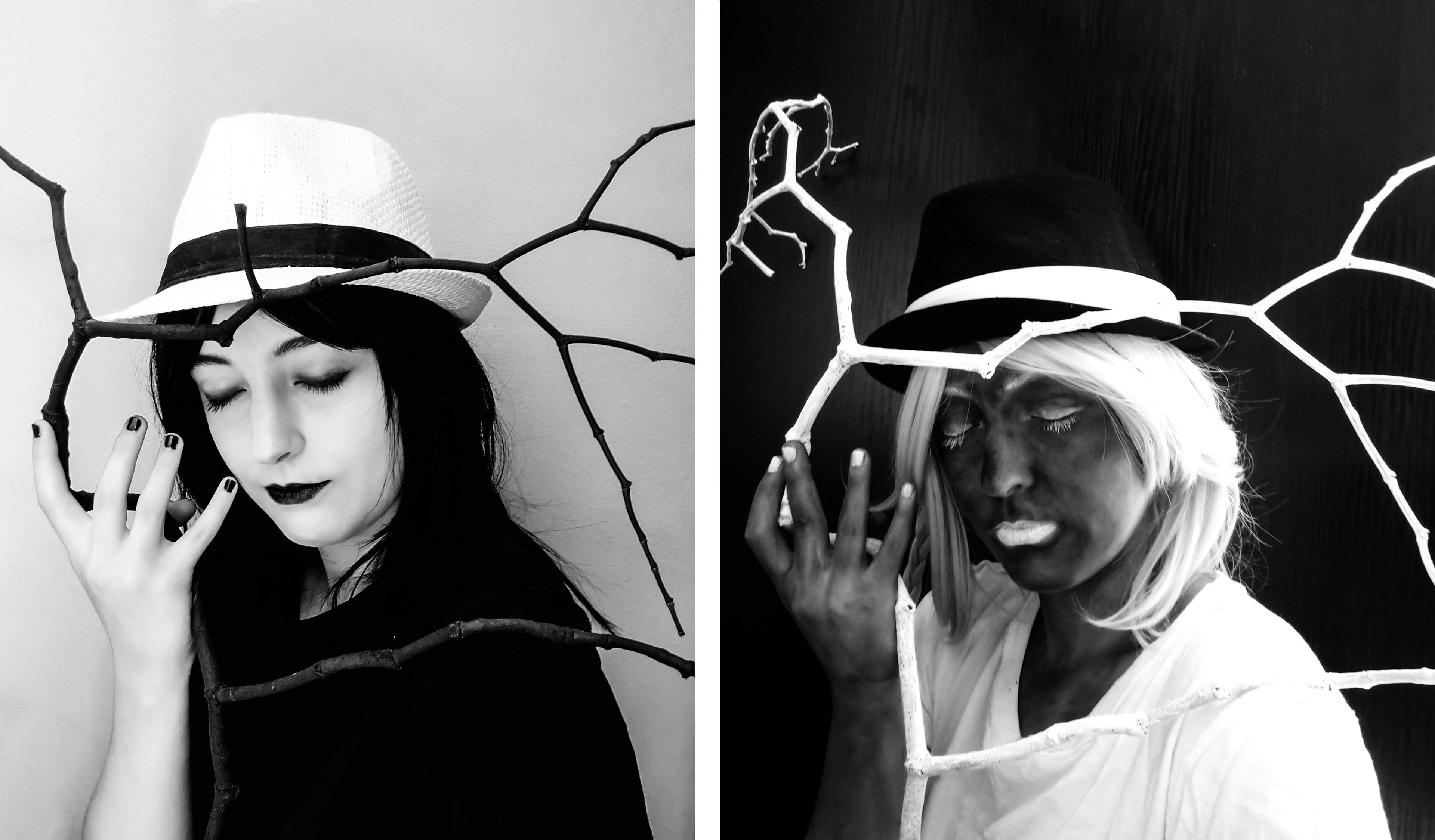 Positive and negative make up photo project