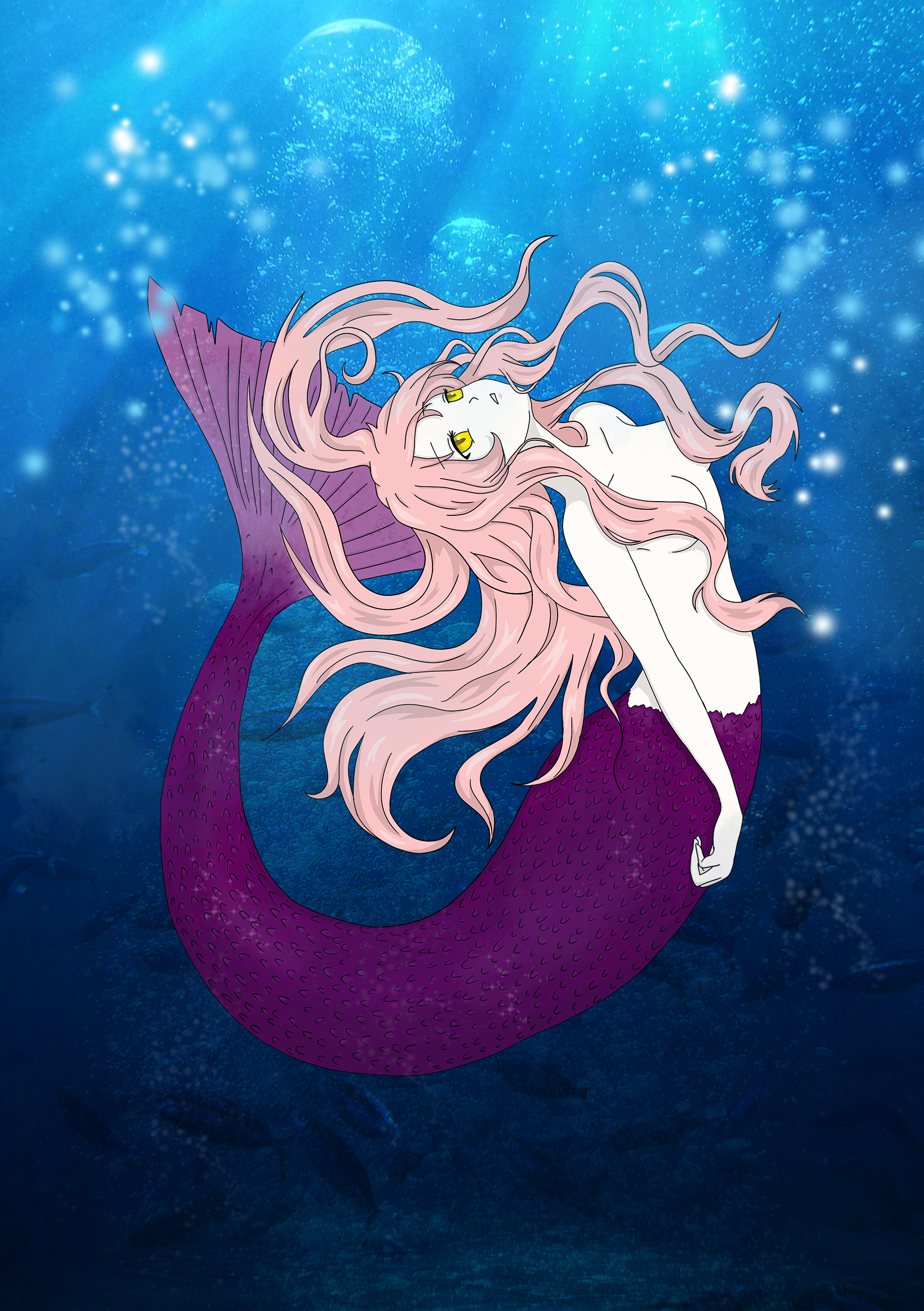 "The Little Mermaid" book cover project