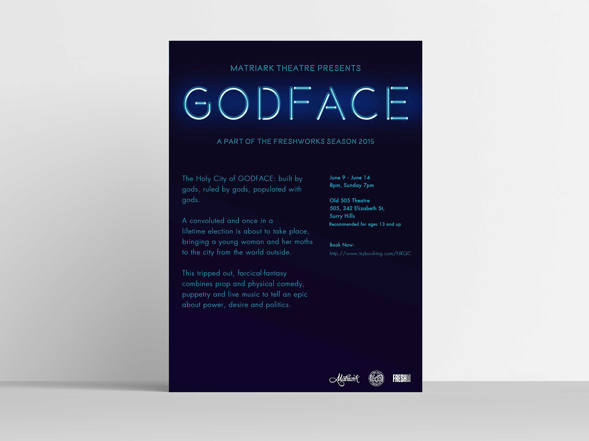 God Face flyer back