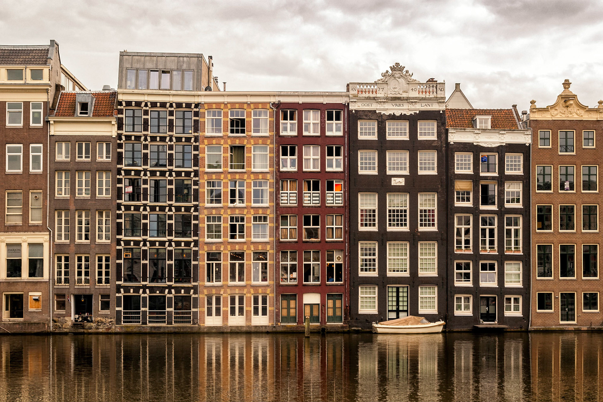 Beautiful buildings in Amsterdam.