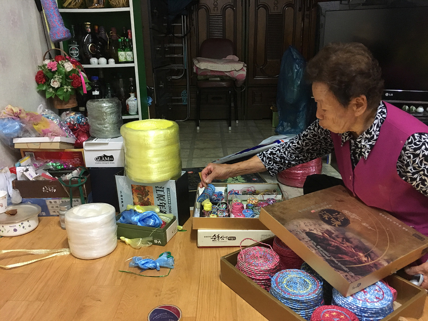 Baskets crafted by Seo Un Lee.