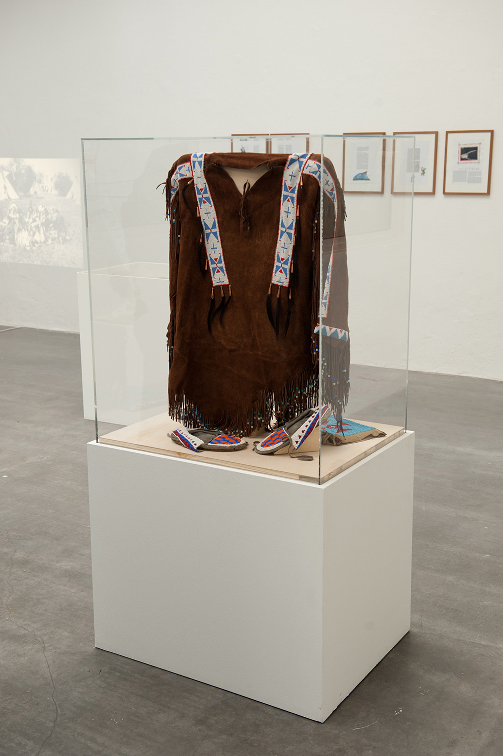 Fig 1: beaded leather dress, beaded moccasins, beaded ankle band