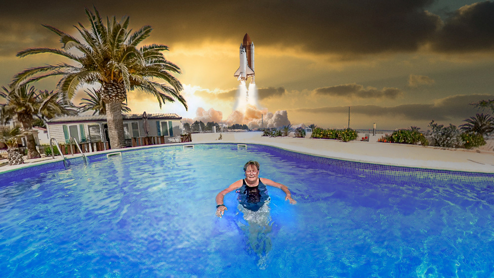 Port Adventura - Space Shuttle lifting off - mit Glück