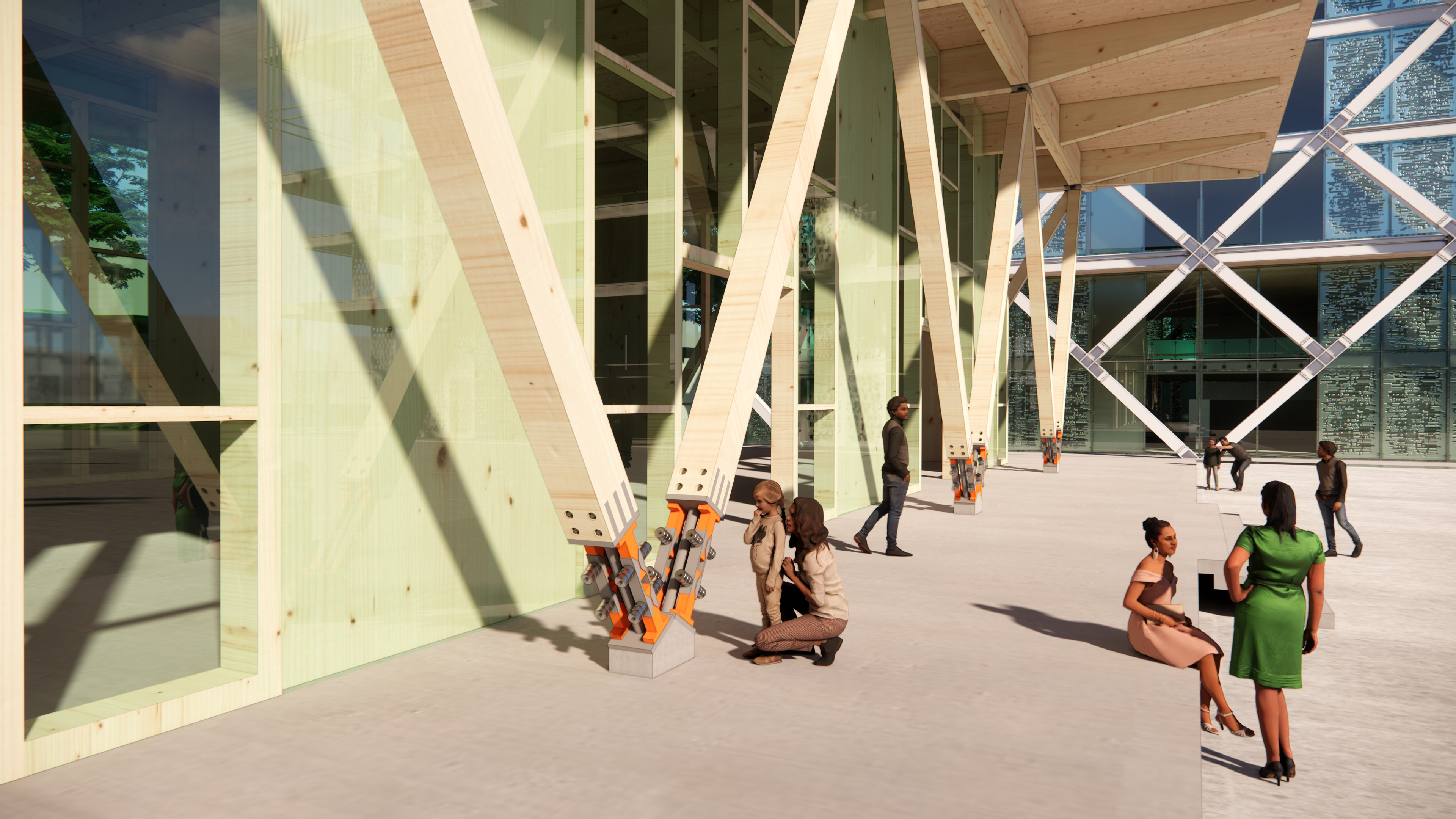 Seismic Pavillion | Mega Braces with RSFJ