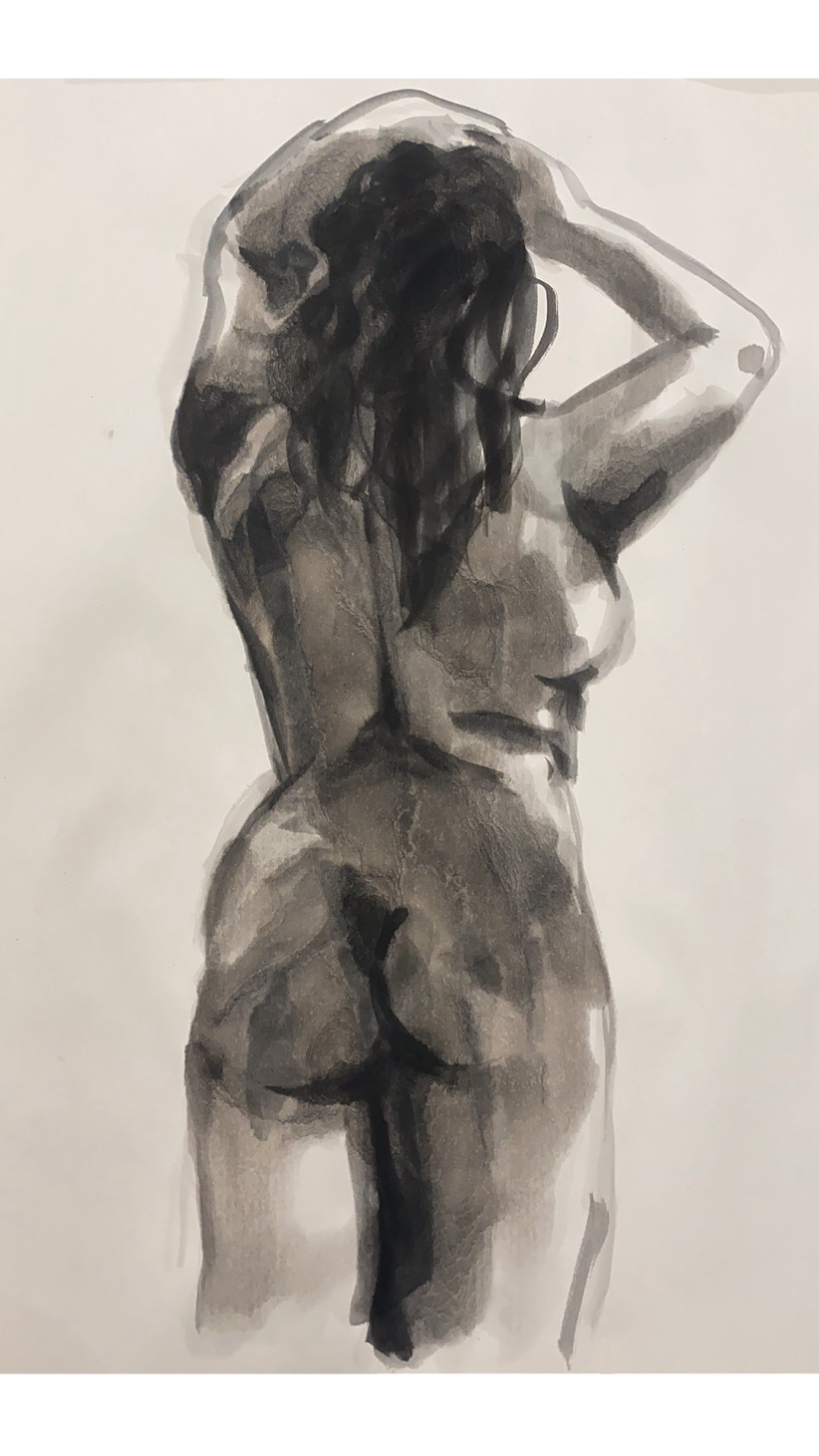 Ink figure drawing, 10.2022