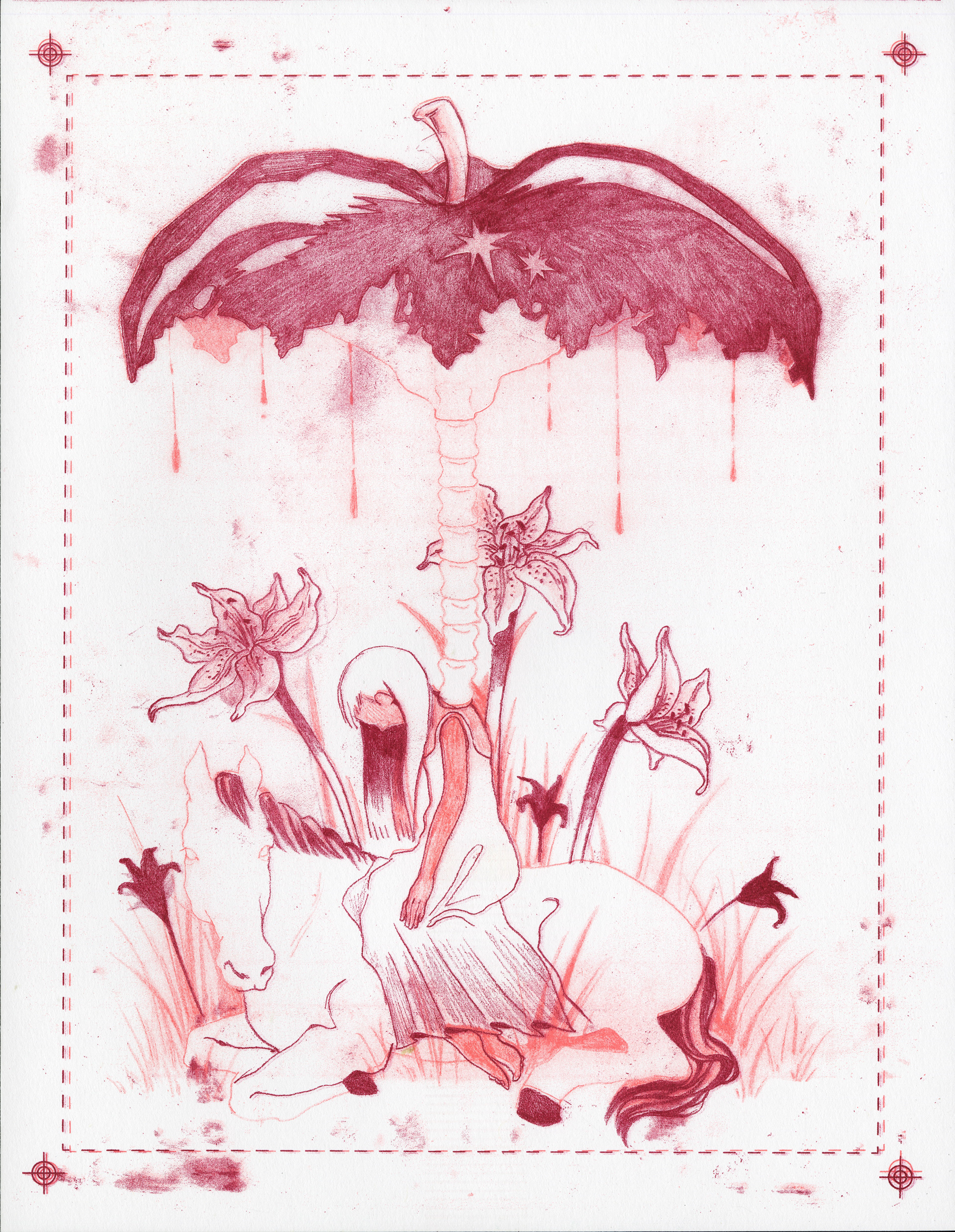 My Horse, 8.5"x11", Risograph, 2 colors, 9.9.2025