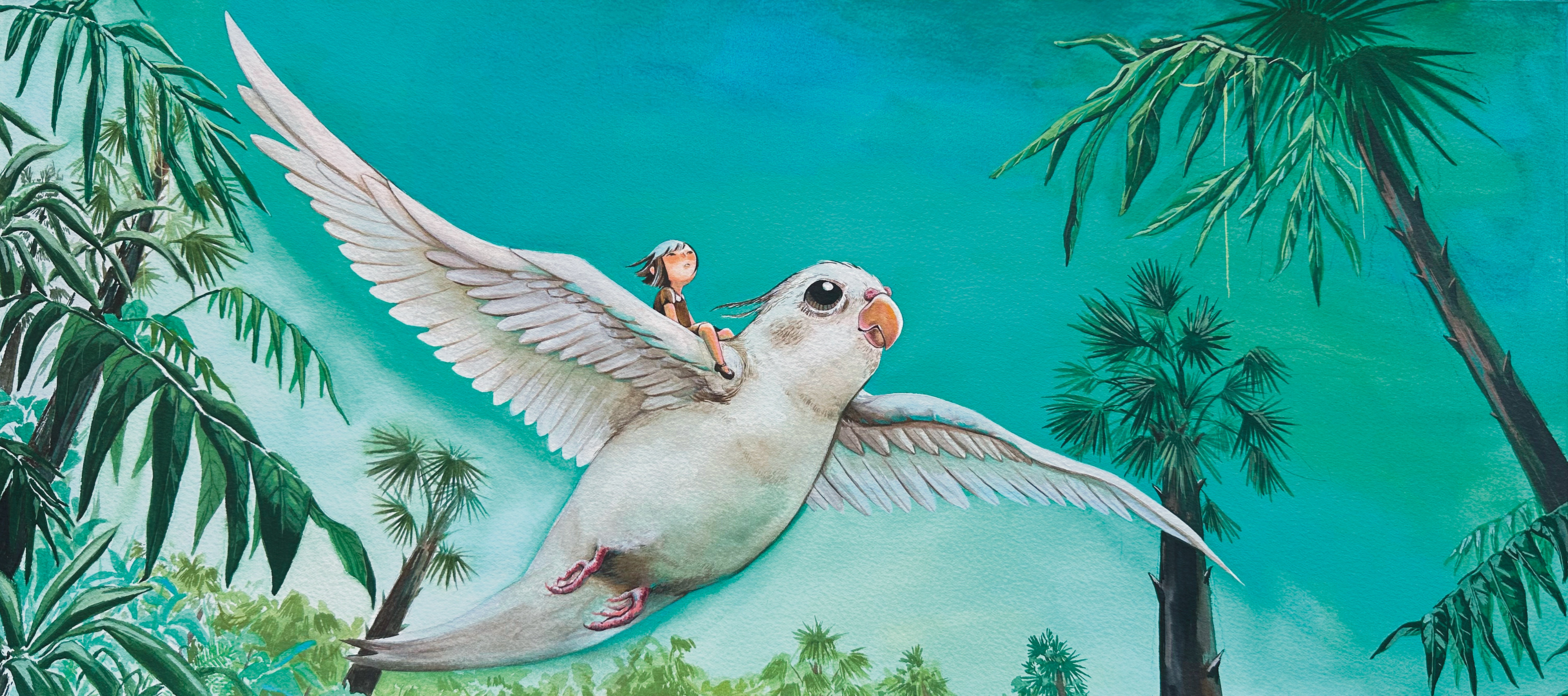 [Cai And Me] Children's Book Illustration 20 x 10in