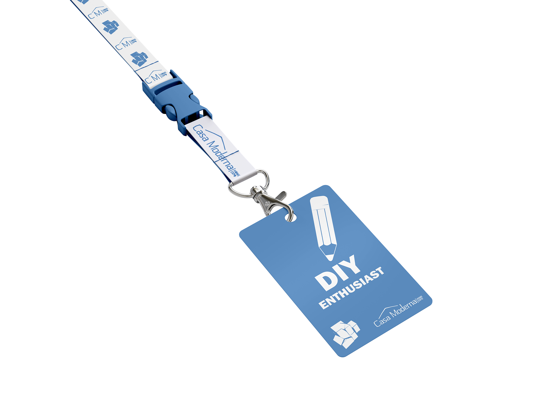 Further rollout exploring how lanyards at the expo might look - I focused on using tone of voice to communicate the approachable vibe of the event, whilst also echoing back to the physical model making process with use of graphic elements such as the pencil and craft knife respecively.