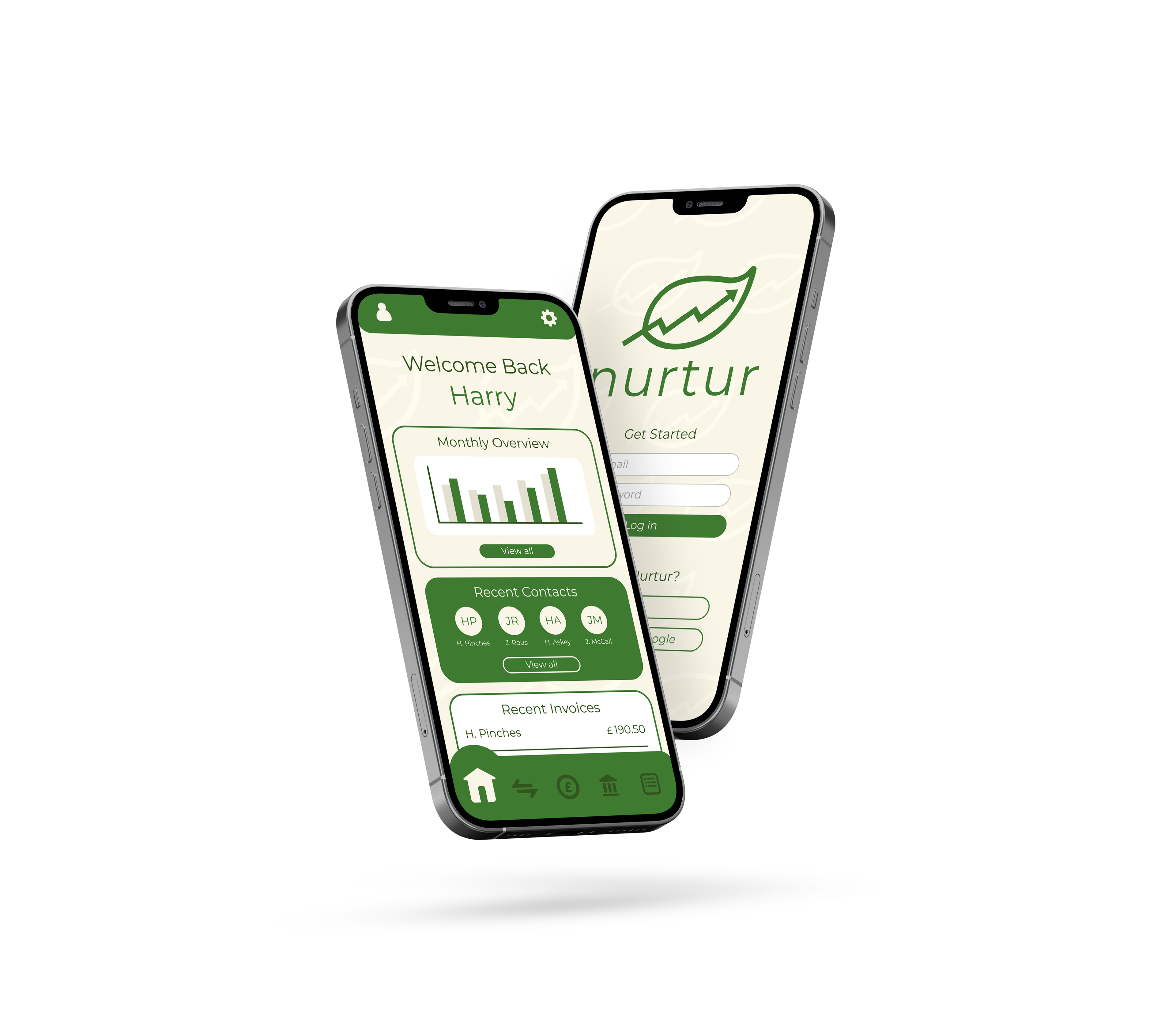 A big focus when creating this app was ease of use and accessibility - to achieve this, I used a small colour palette and incorporated blank space, with one colour used to highlight key features. I also used soft rounded UI elements where possible to achieve this feel of accessibility.