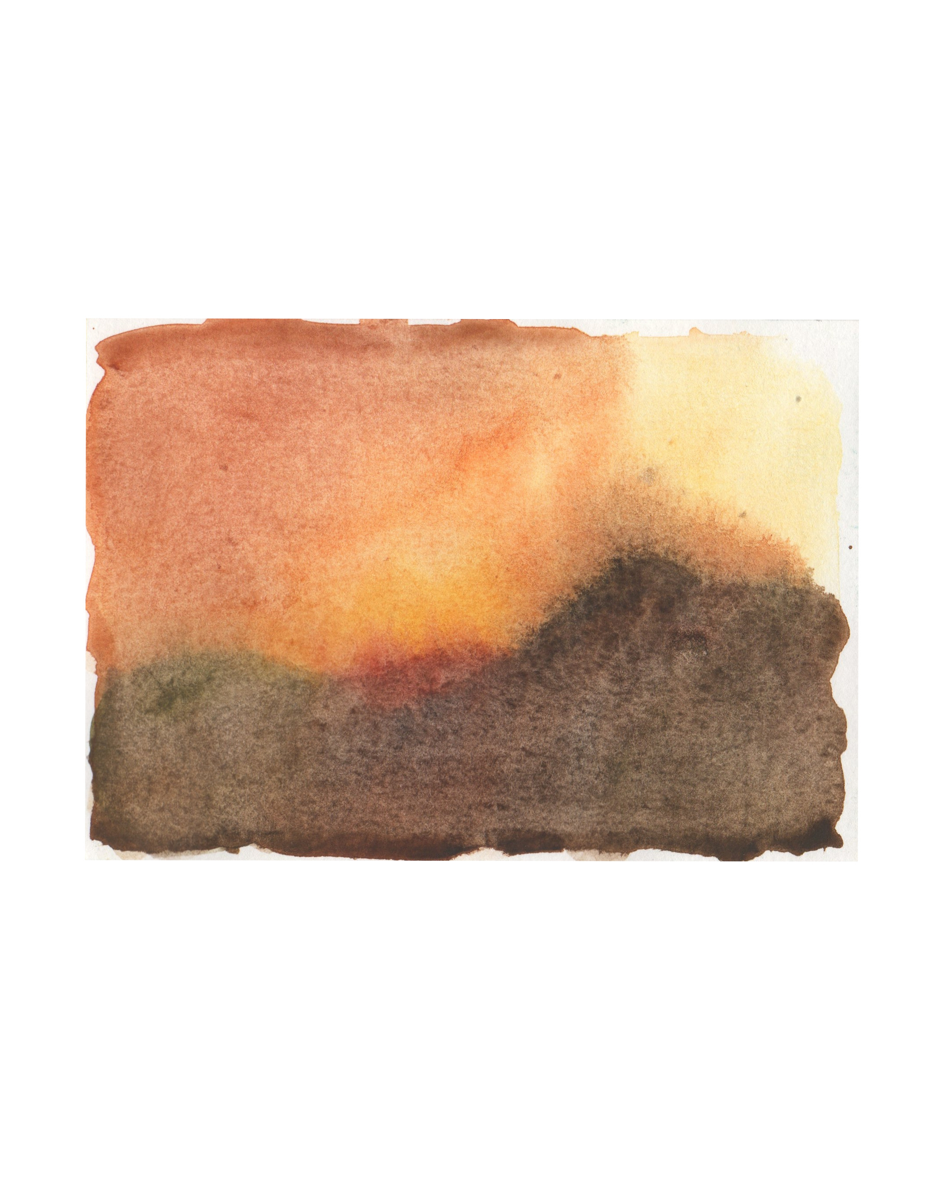 Raquel Ferreira, aquarela sobre papel, 2017 - "Cor terra" 15x10cm