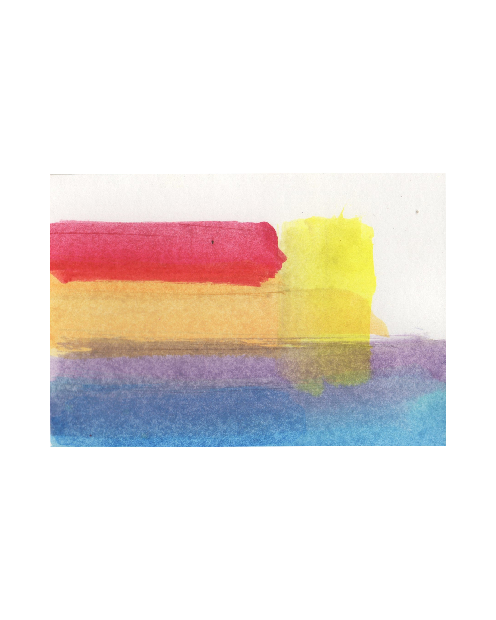 Raquel Ferreira, aquarela sobre papel, 2017 - "Primeiras cores I" 15x10cm