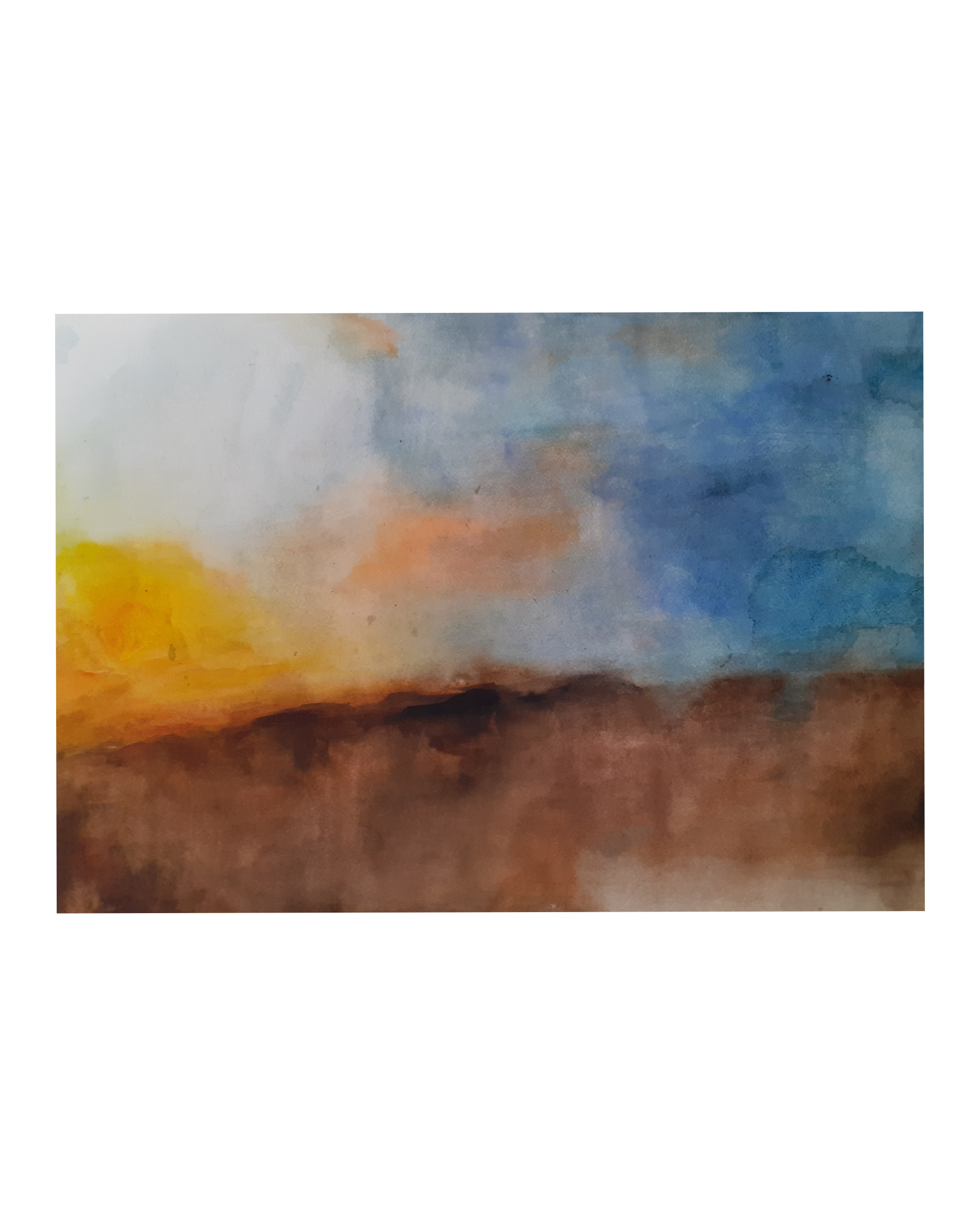 Raquel Ferreira, aquarela sobre papel, 2017 - "Primeira paisagem" 66x46cm