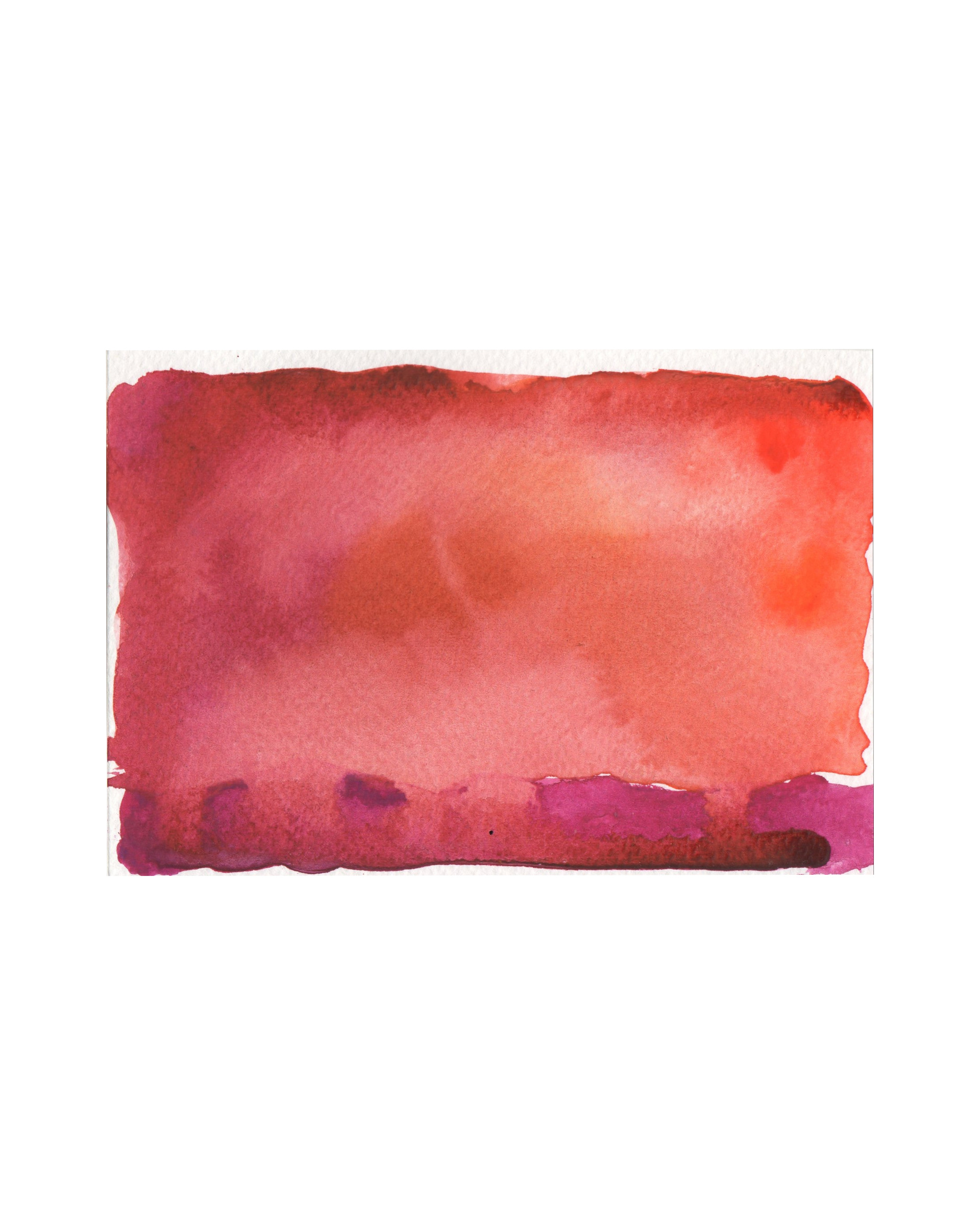 Raquel Ferreira, aquarela sobre papel, 2017 - "Cores quentes II" 15x10cm